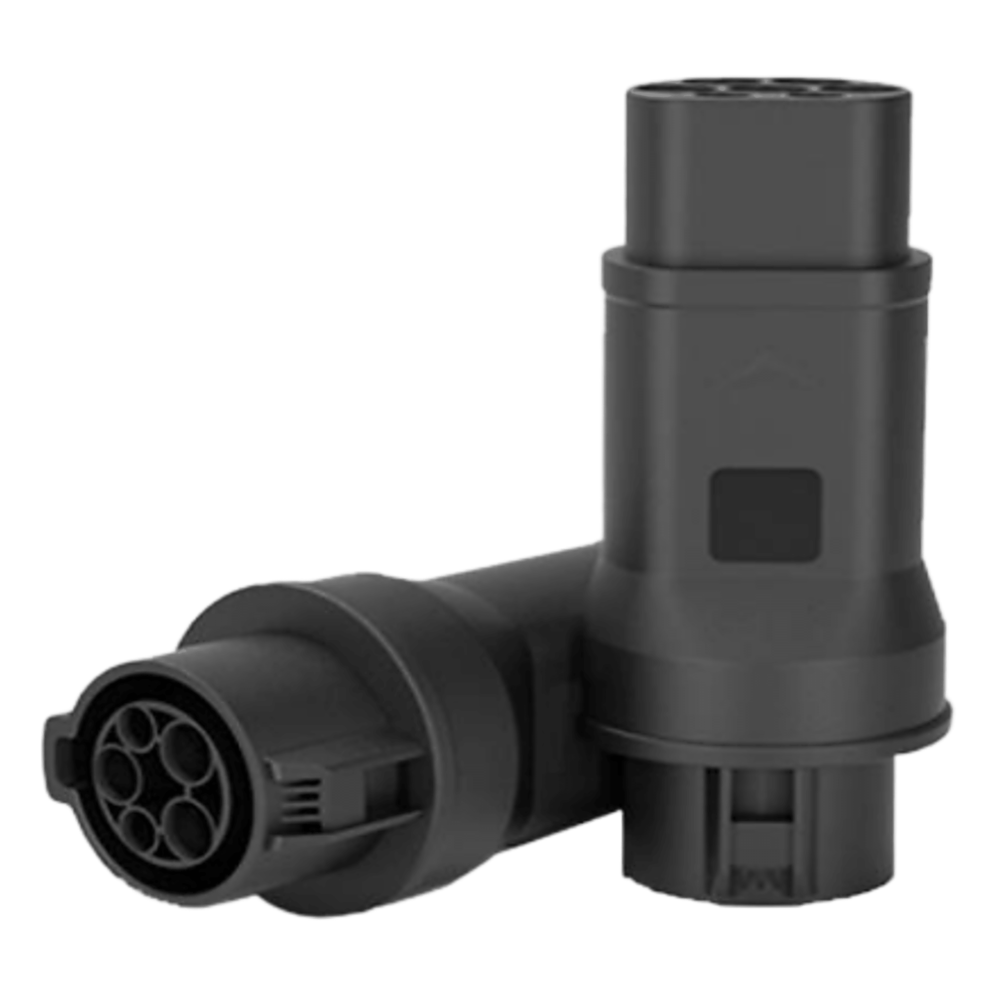 Adaptador EV / Entrada Tipo 1 (SAE J1772) / Salida Tipo 2 (IEC 62196-2) / 7 kW / 32 A / 220 V AC / Monofásico / Compacto y Portátil — GREENC · SKU T1/T2