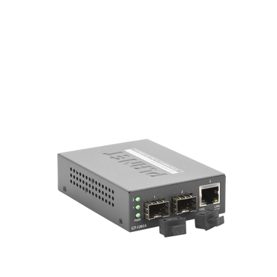 Convertidor de Medios con Doble Puerto SFP 1000BASE-FX/SX/LX y Puerto Ethernet 1000Base-T 