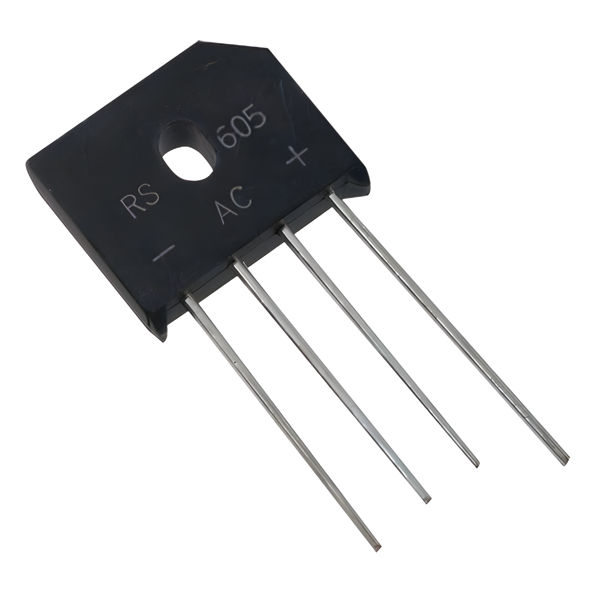 Puente Rectificador / 6 A / 600 V PIV / 420 V RMS / Silicio / -55°C a +150°C — SYSCOM · SKU RS-605