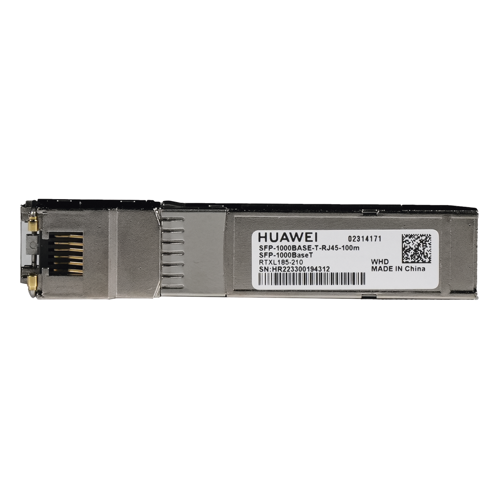 Transceptor SFP a RJ45 / 1000BASE-T / 10/100/1000 Mbps / Alcance 100 m (328 ft) / Hot-Swappable — HUAWEI · SKU SFP-1000BASET