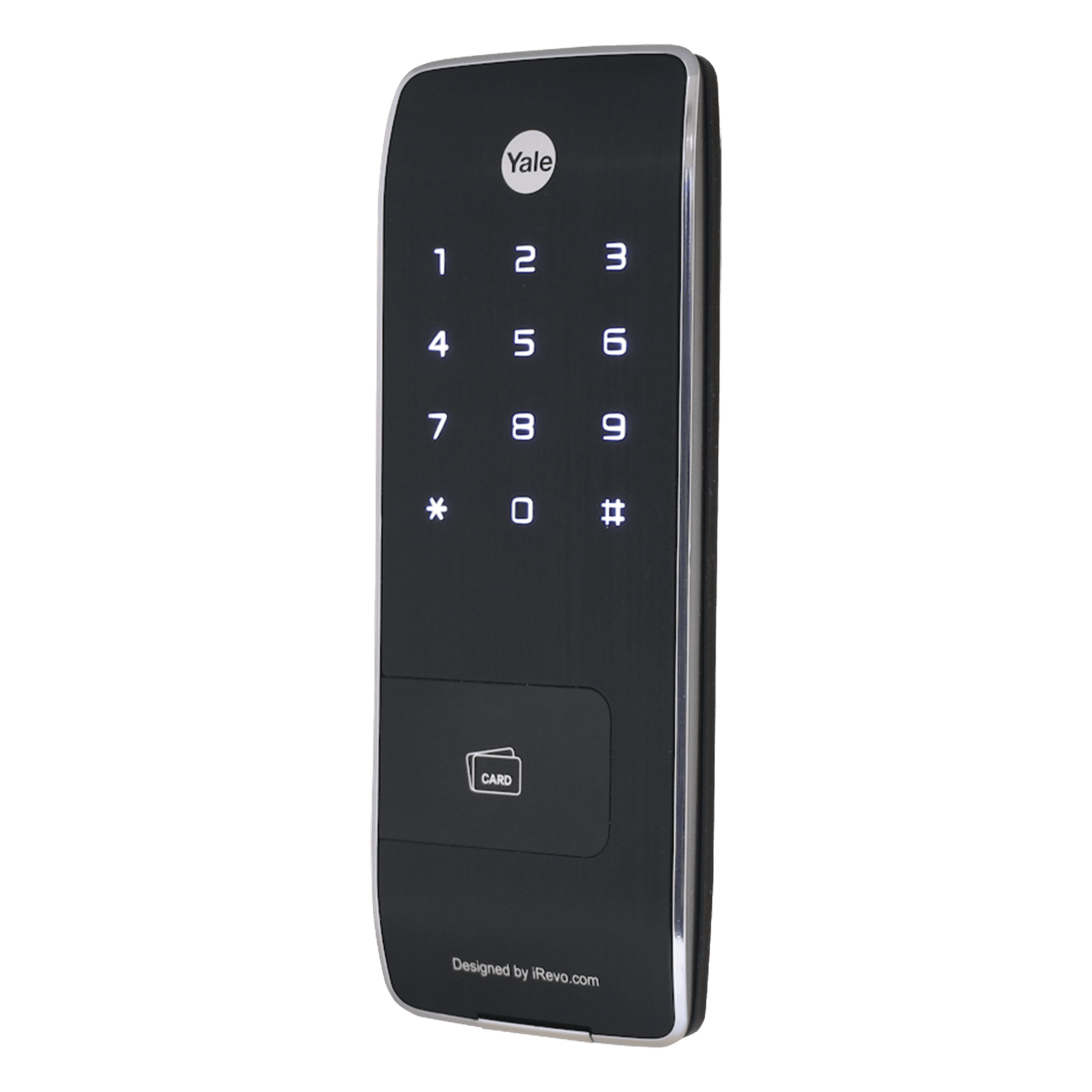 Cerrojo Electrónico de Sobreponer / Perfil Ultra Delgado 11 mm / 40 Usuarios RFID / PIN 4-8 Dígitos / Cierre Automático / Alarma Multifuncional / 4 Pilas AA / Puerto Emergencia 9V — YALE-ASSA ABLOY · SKU 89410E