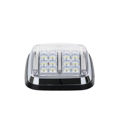 Luz de advertencia de 8 X 6", Color Rojo / Claro, SAE,  IP67, Ideal para Ambulancias