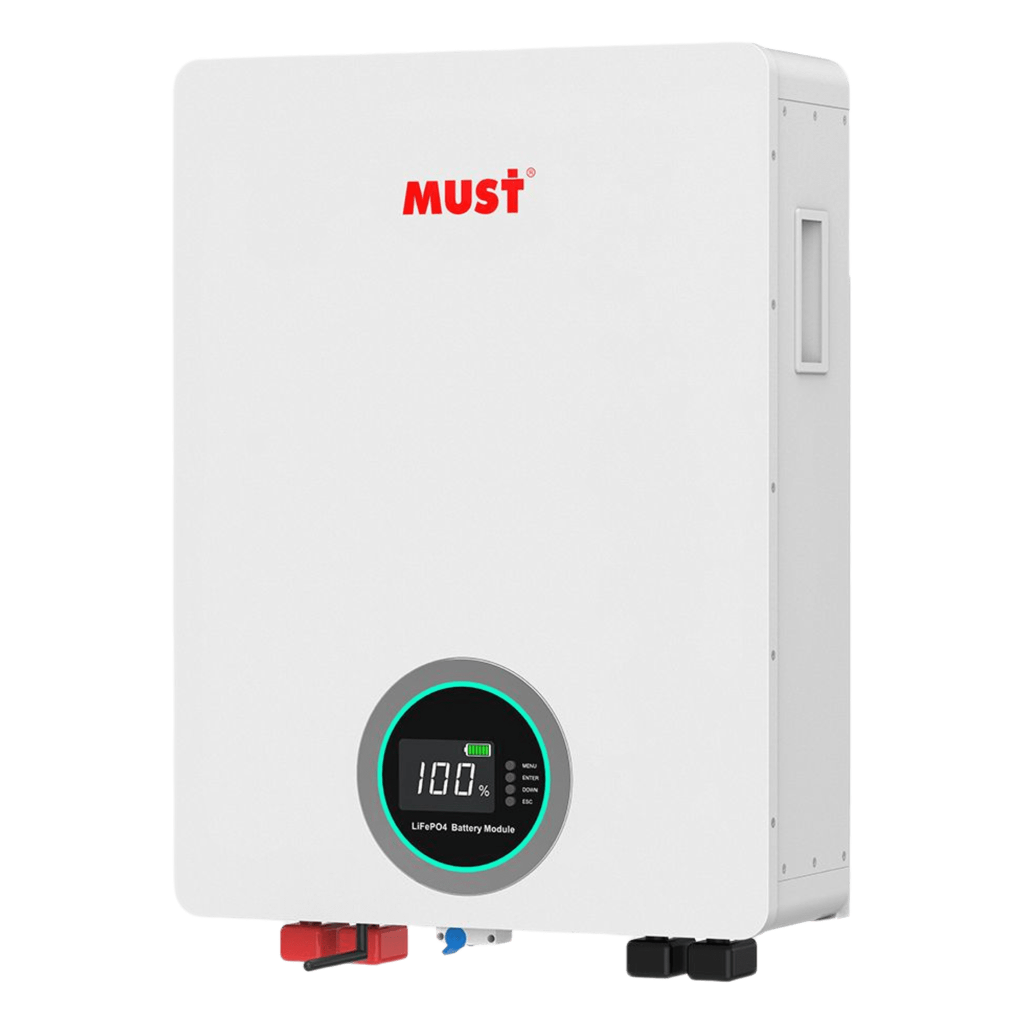 Batería LiFePO4 / 51.2V / 100Ah / 5.12 kWh / ≥6000 Ciclos / BMS Inteligente / CAN-RS485-WiFi / -20°C a 60°C — MUST · SKU LP16-48100