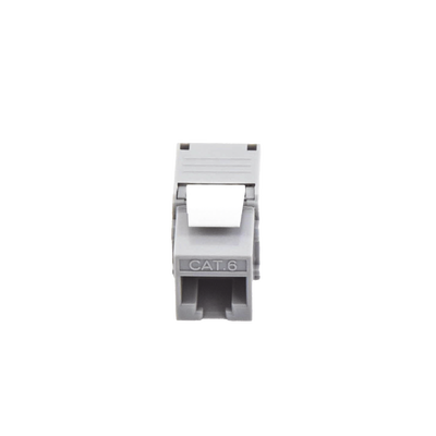 Módulo Jack Keystone Cat6 (Toolless), con Terminación en Ángulo 180 Grados Color Gris, Compatible con Faceplate y Patchpanel Linkedpro