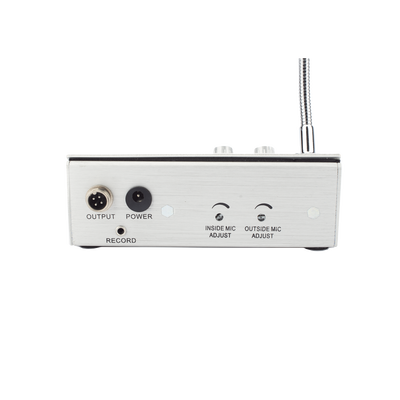 Sistema de Intercomunicación | Ideal para Ventanillas | Audio de voz de dos vías | 12V/1A 2W | Micrófono Interior + Micrófono Exterior