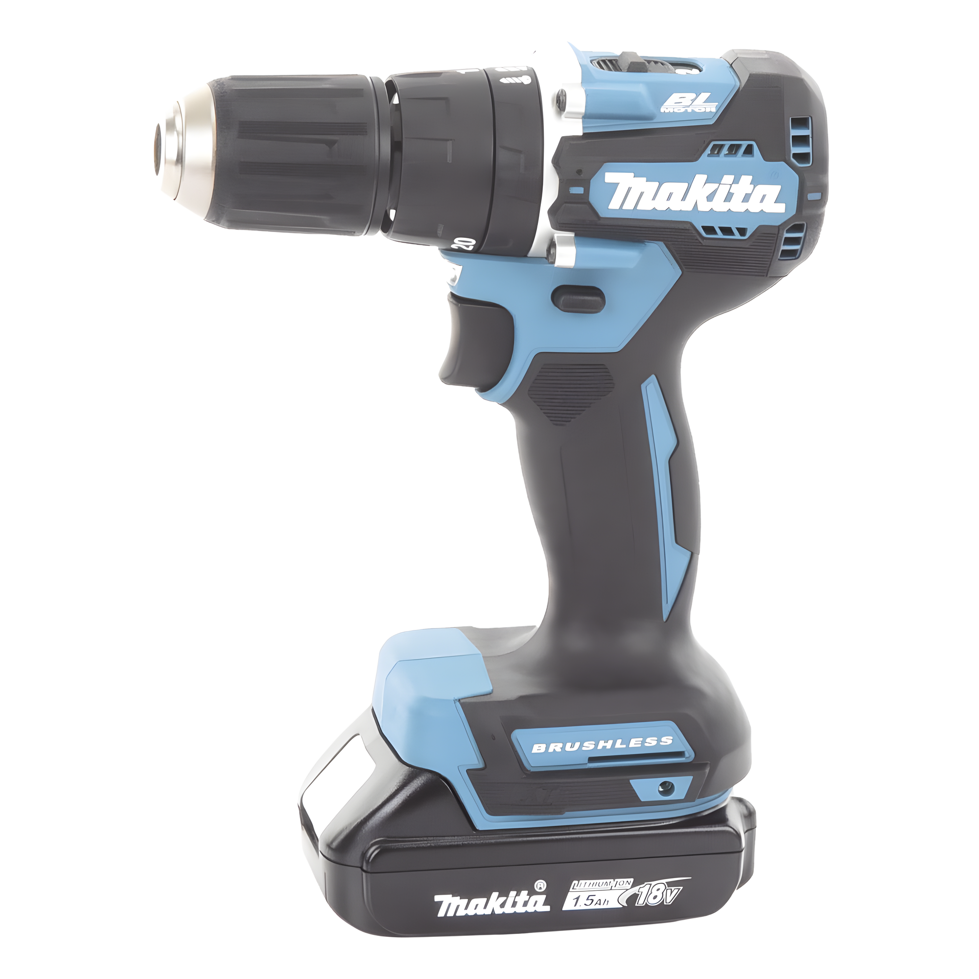 Taladro Rotomartillo Inalámbrico / 18V / 1,700 RPM / 40 N.m / Mandril 13 mm (1/2') / Motor Sin Escobillas / 2 Baterías 1.5 Ah