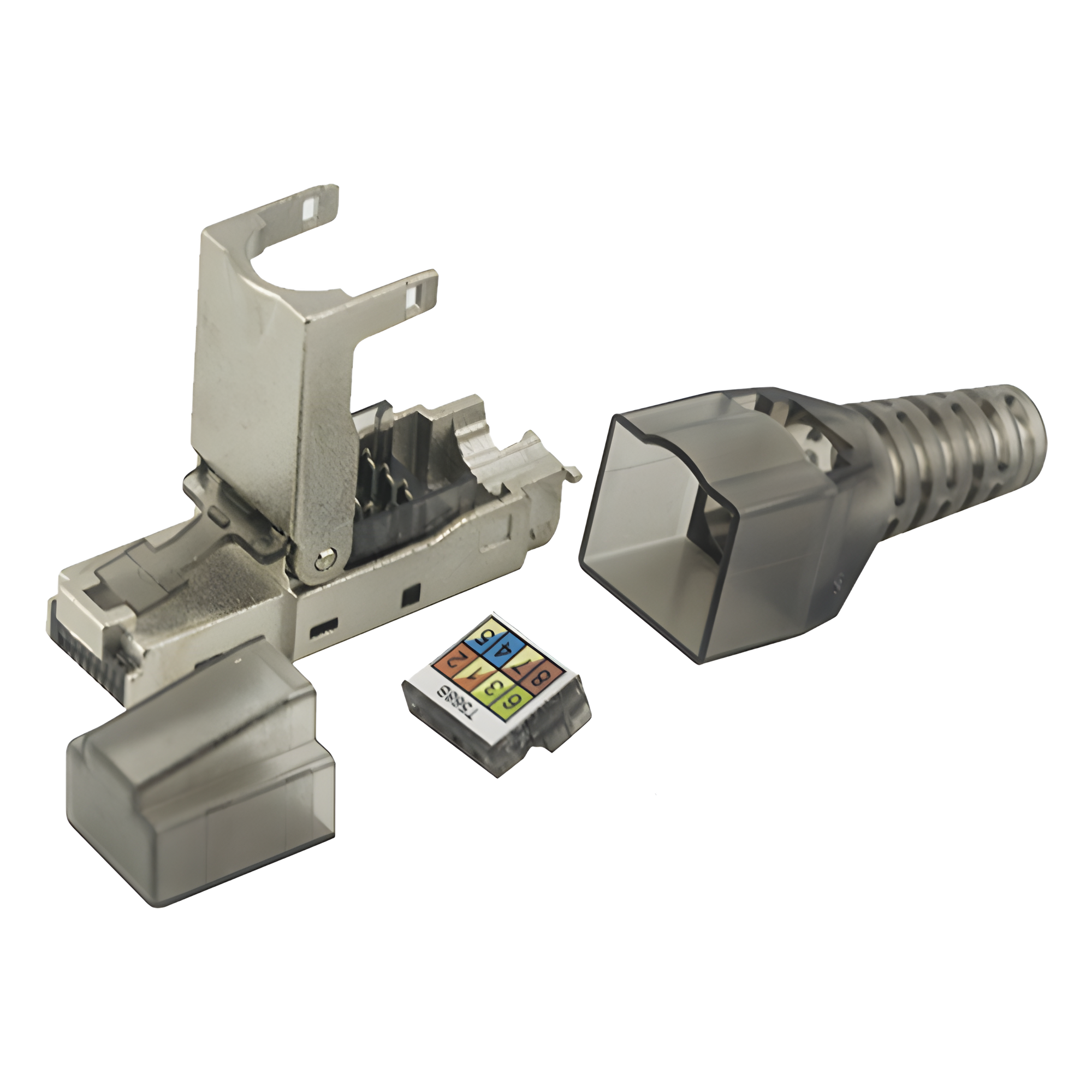 Plug RJ45 Blindado / Cat 6A / Sin Herramienta / 50μ Oro / 10GBASE-T