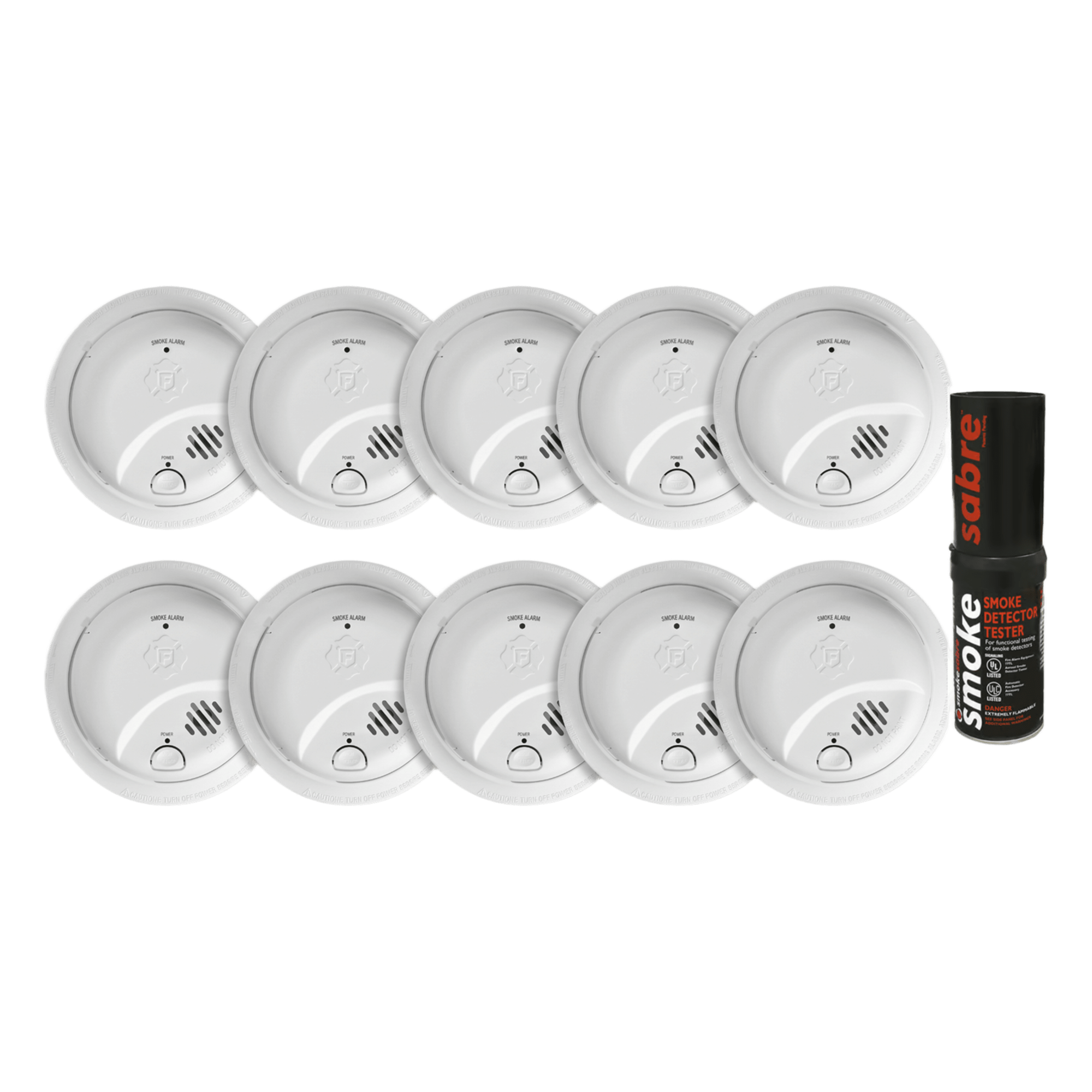 Kit de Detectores de Humo Autónomos / Sensor por Ionización / Alarma 85 dB / Humo Sintético Incluido / Batería Lateral — SDI · SKU 1046832KSABRE
