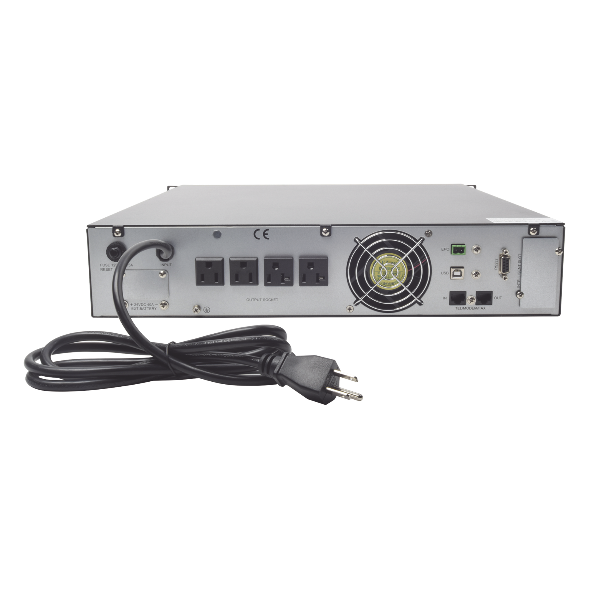 UPS de 1000VA/900W / Topología On-Line Doble Conversión / Entrada y Salida de 120 Vca / Clavija de Entrada NEMA 5-15P / Pantalla LCD Configurable /Formato Rack/Torre