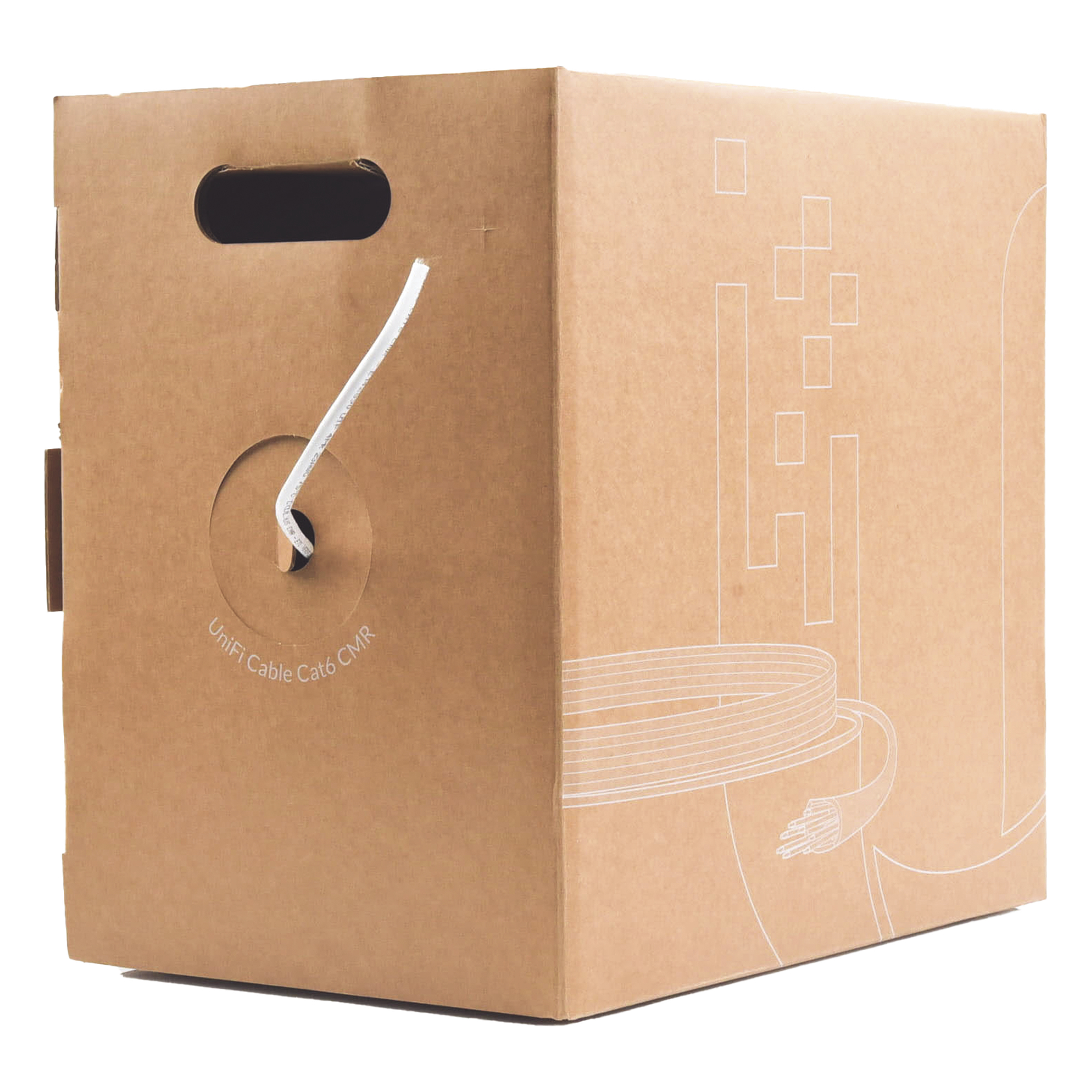 Cable UTP Cat6 / 23 AWG Cobre Sólido / 1 Gbps / CMR Riser / Bobina 305 m (1000 pies)