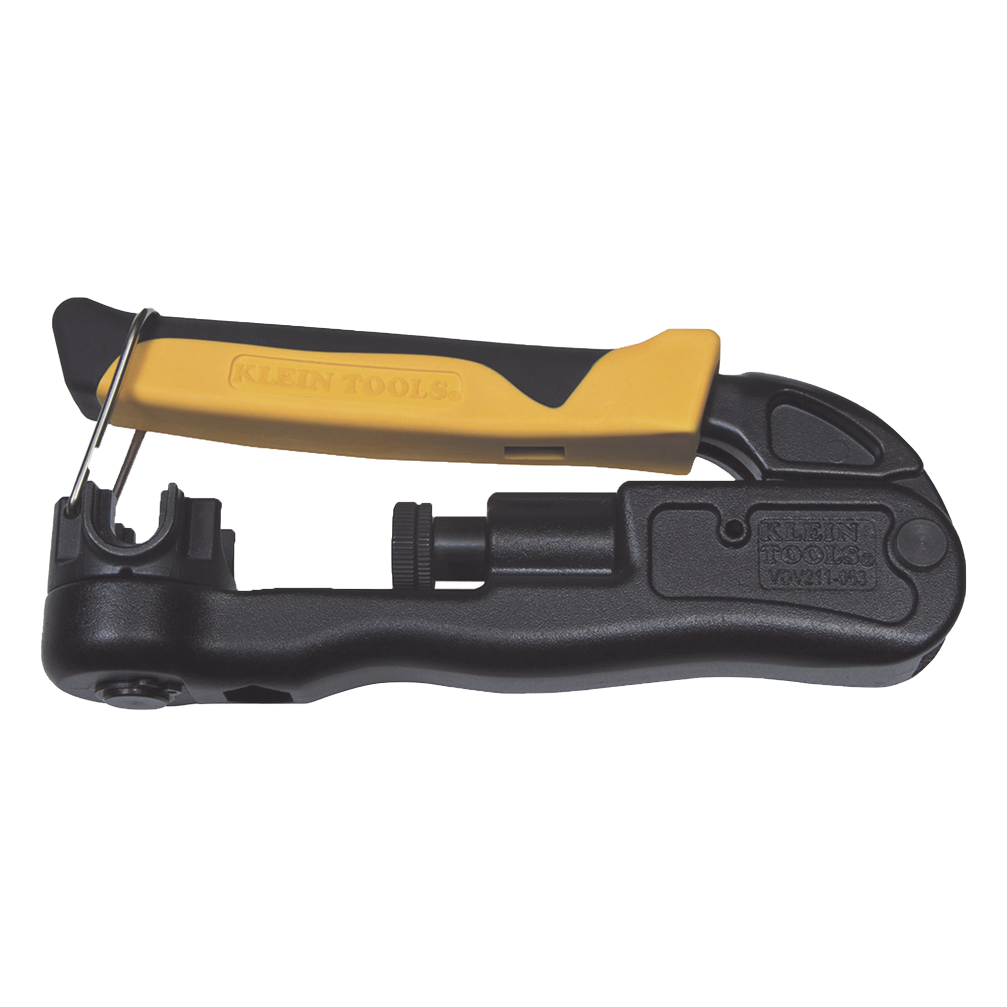 Pinza Ponchadora / Cables RG58, RG59, RG62, RG6/6Q, RG7, RG11 / Conectores F, BNC, RCA / Fundición de Zinc — KLEIN TOOLS · SKU VDV211-063