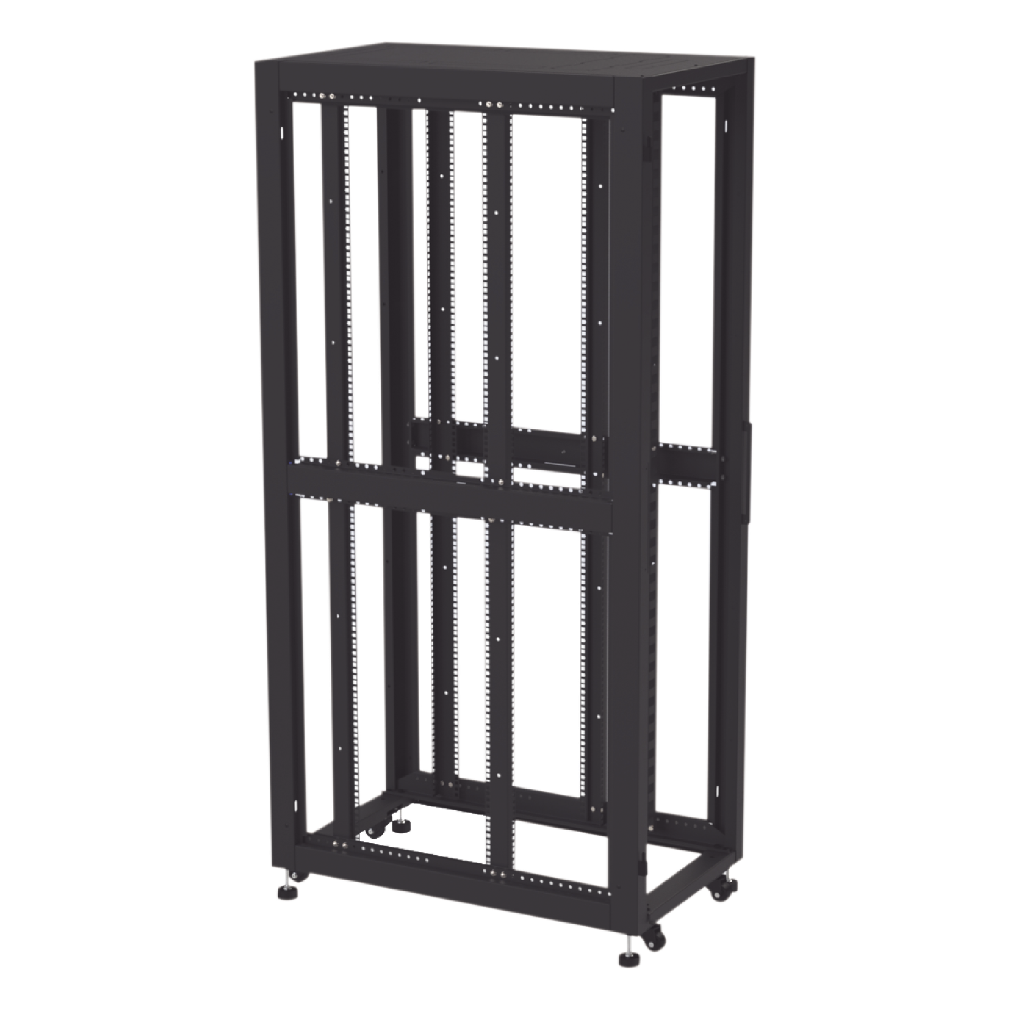 Gabinete Rack de Piso / 19" Estándar / 42UR / 600 mm x 1000 mm / Acero / Puerta con Cristal Templado