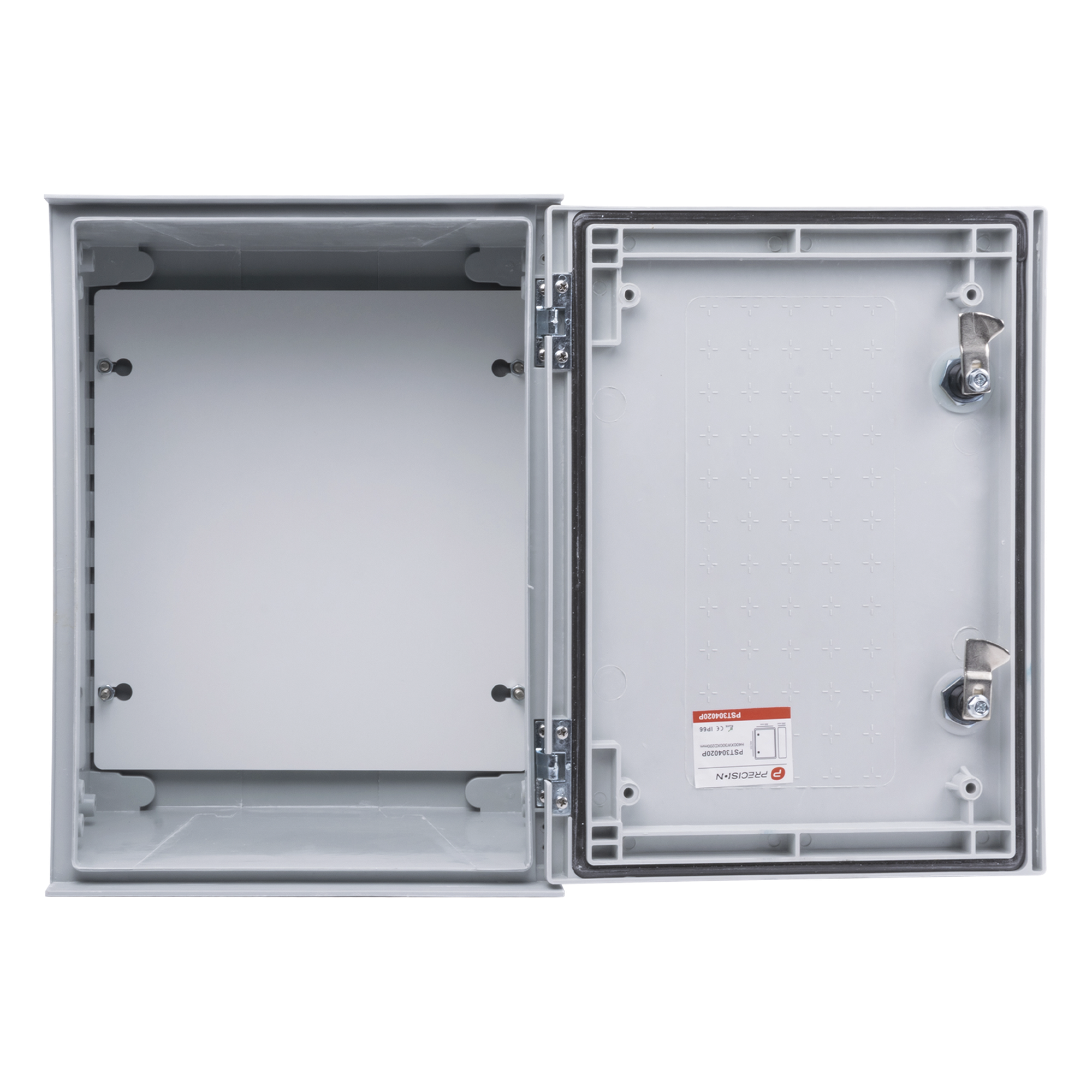 Gabinete de Poliéster / IP65 / 300 x 400 x 200 mm / Carga 30 kg / Placa Trasera Incluida / Cerradura con Llave