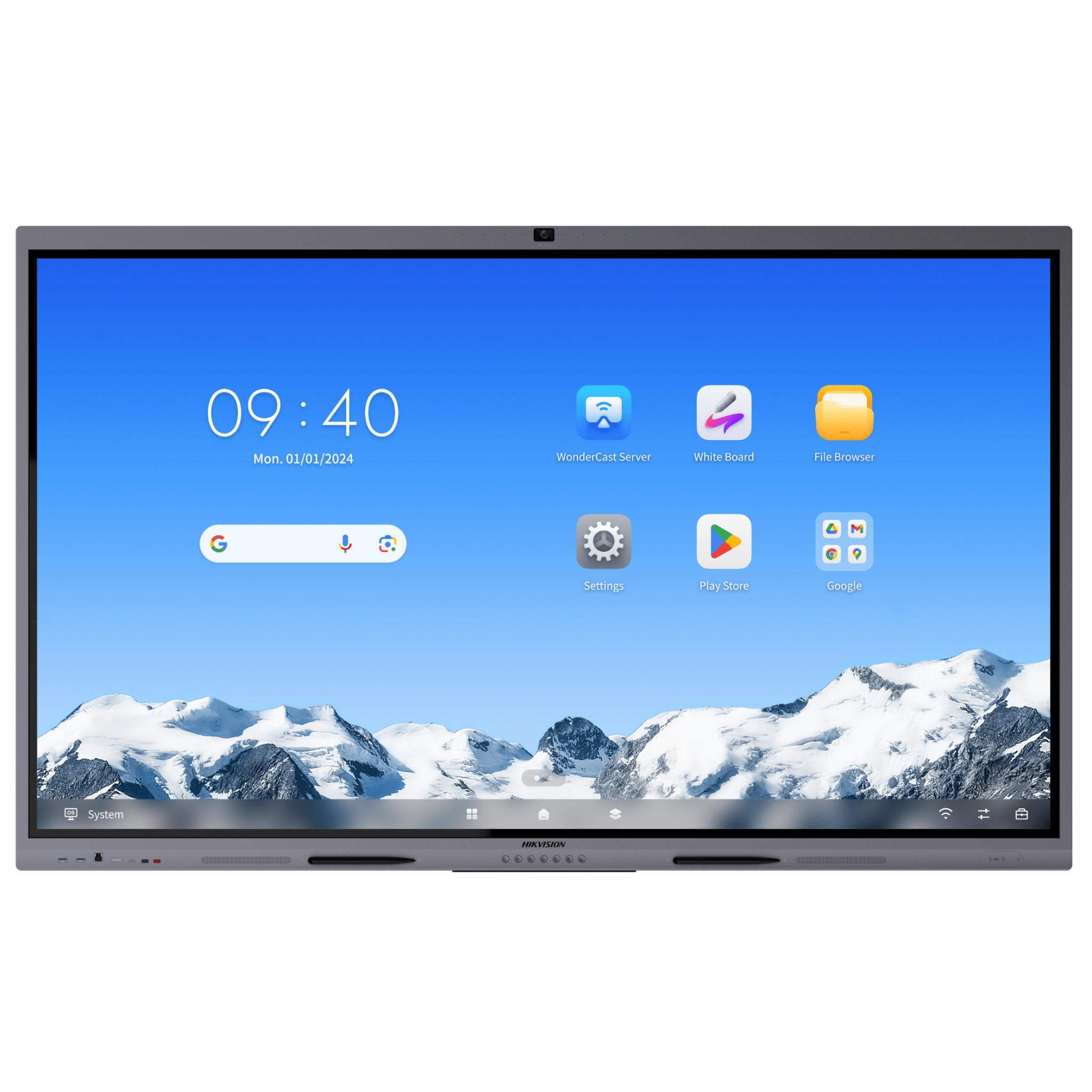 Pantalla Interactiva Touch de 65" Android 14 / Asistentes IA / Google Suite Preinstalado con Certificación EDLA / Cámara Web 8 MP / Resolución 4K / Bocinas Integradas / Entradas HDMI y VGA / Incluye 2 Lápices para Escribir