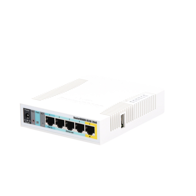 (hAP Lite) 4 Puertos Fast Ethernet y  Wi-Fi 2.4 GHz 802.11 b/g/n