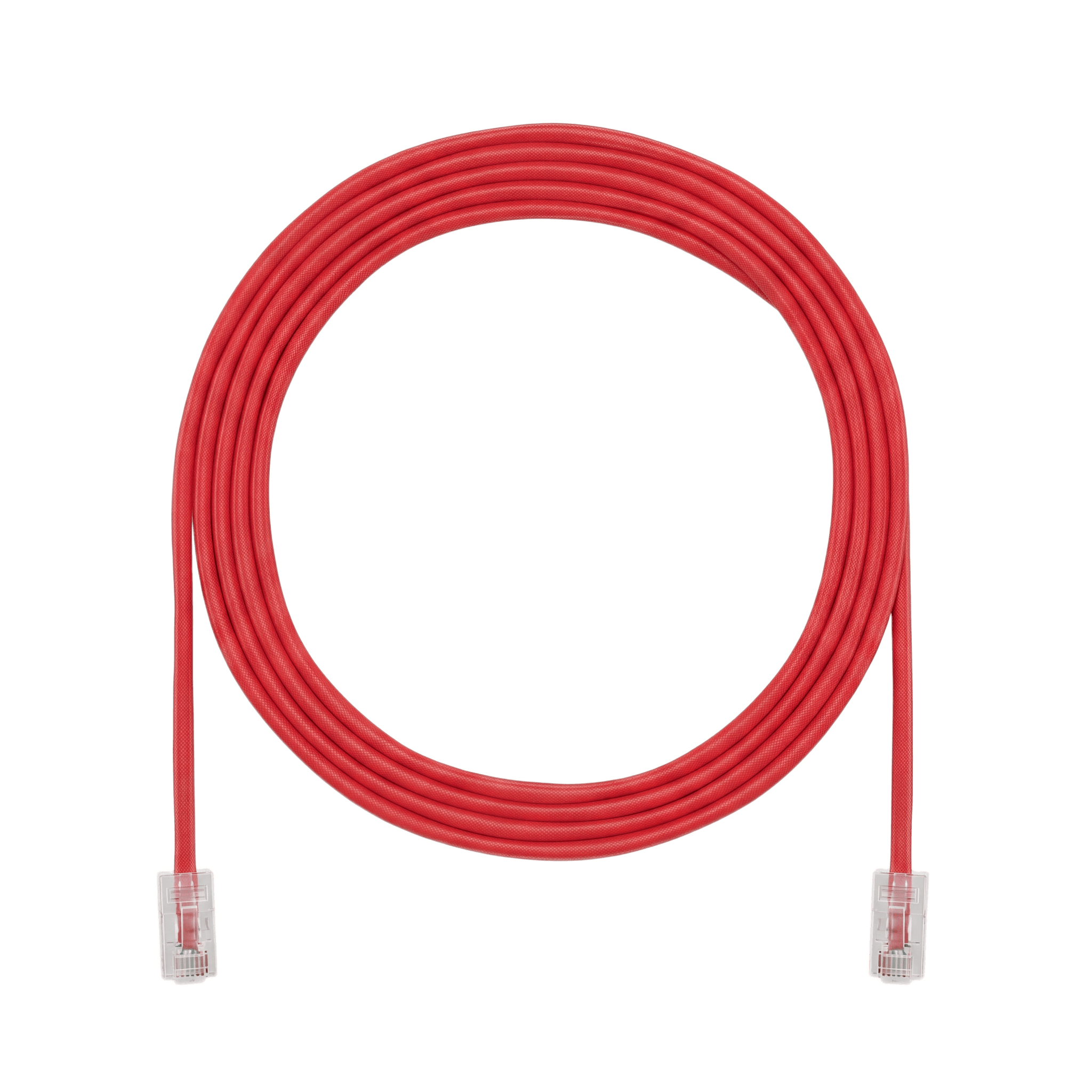 Cable de Parcheo UTP, Cat6A, 24 AWG, CM, Color Rojo, 6.71 Metros (22 Pies)