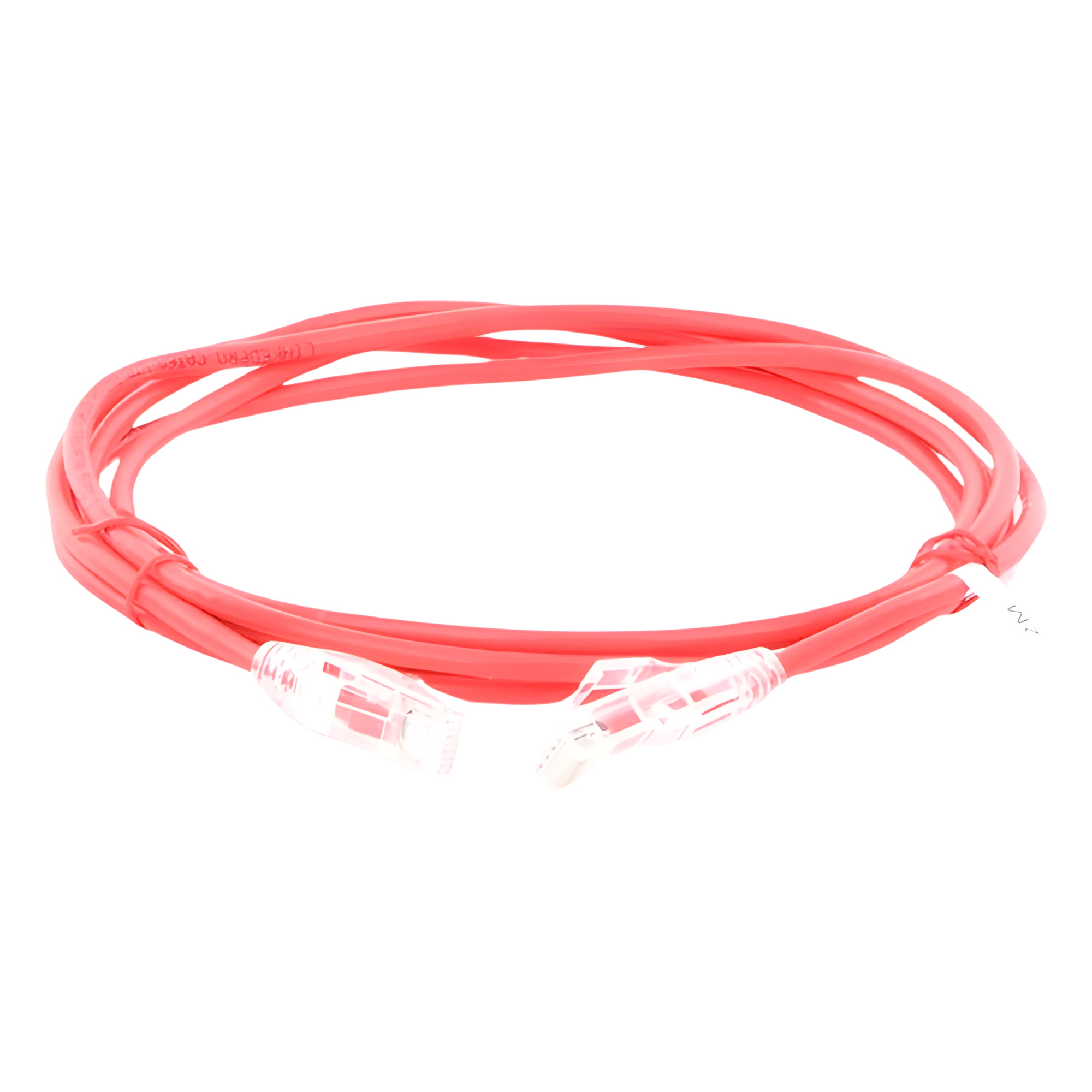 Cable de Parcheo Slim UTP Cat6A / 2 Metros (6.56 Pies) / 28 AWG / Rojo / RJ45