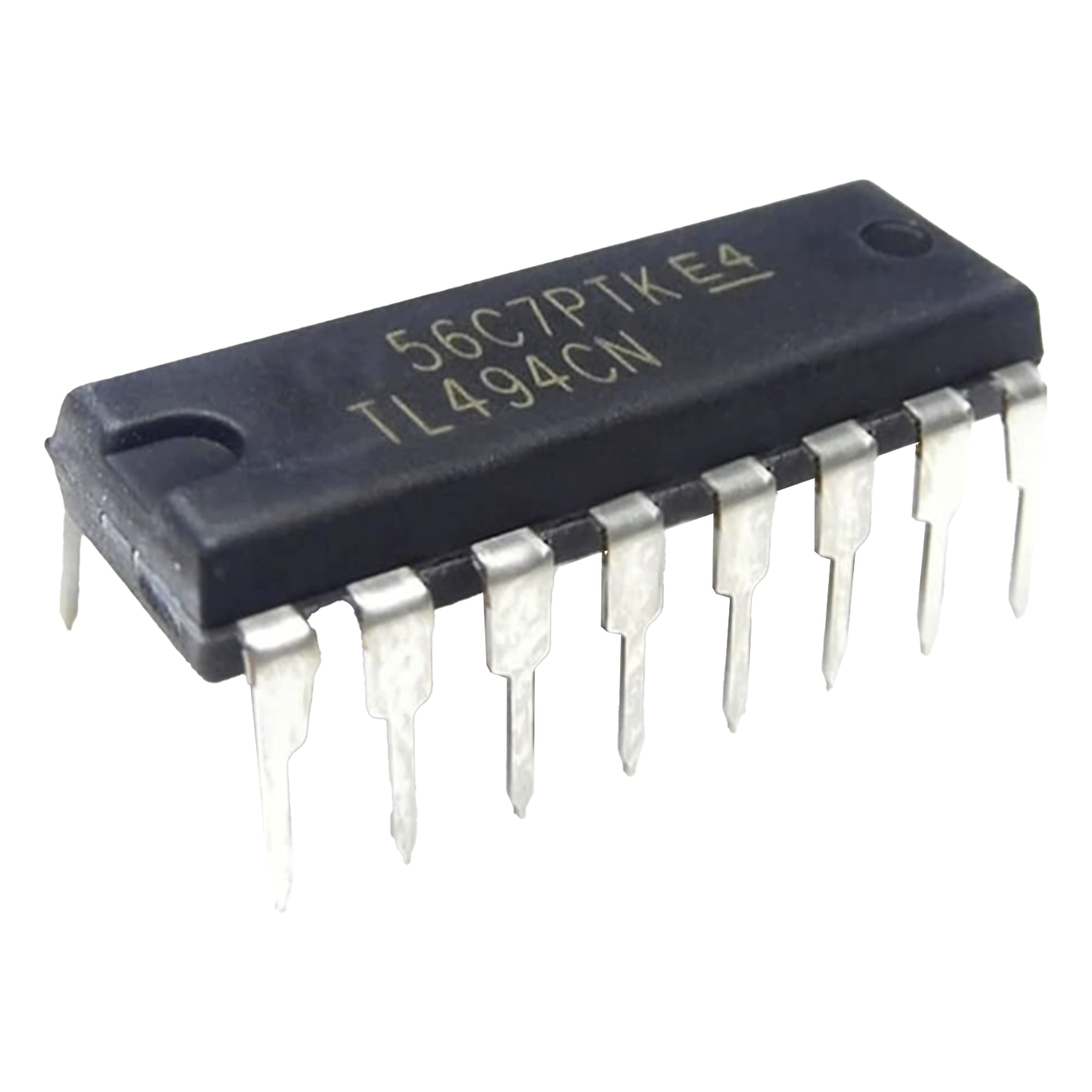 Controlador PWM / 300 kHz / 7-40 V / 2 Salidas / PDIP-16 / -40°C a +85°C — SYSCOM PARTS · SKU TL494CN