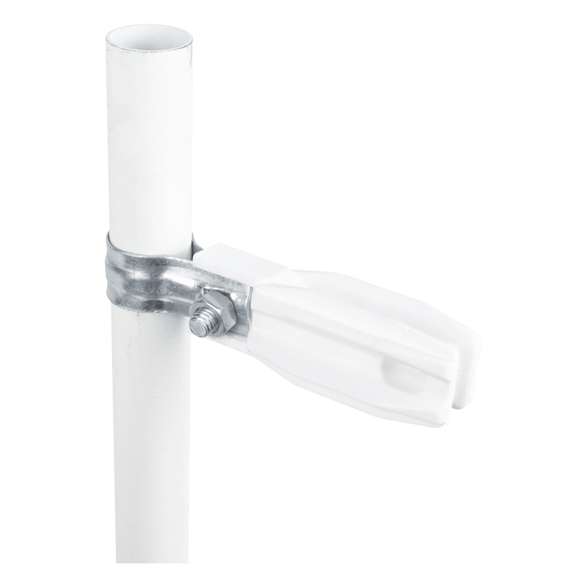 Aislador de Paso o Esquina / 33-38 mm (1.3-1.5 in) / Resina Virgen 100% / Abrazadera 6-14 mm / Protección UV / Anti-Arqueo — SFIRE · SKU SFABRAZADERAW