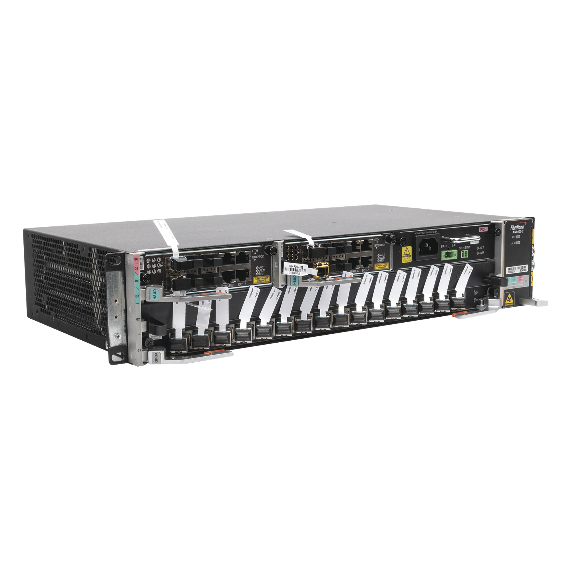 OLT GPON Carrier Class / 16 Puertos GPON / Backplane 800 Gbit/s / Uplink 1.04 Tbit/s / 2 UR / Fuente AC 90-290 VCA