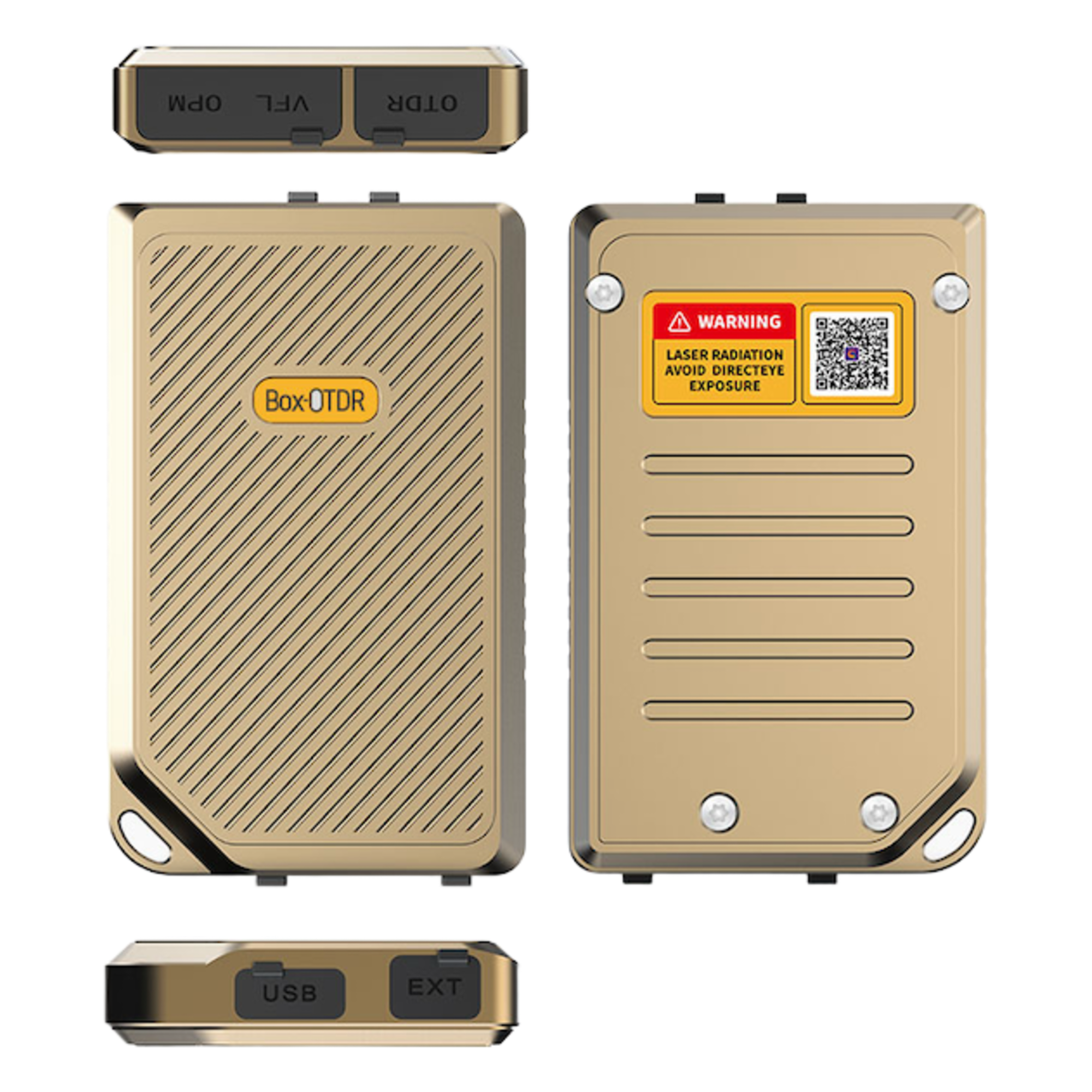 OTDR Portátil con Chasis Metálico para Pruebas en los Enlaces de Fibra Óptica / Longitud de onda  1550nm / Función VFL 10mW / Función OPM / Recargable