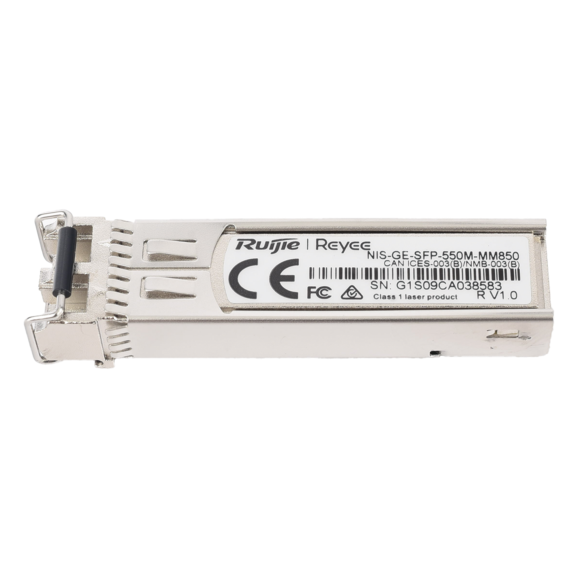 Transceptor SFP Industrial / 1 Gbps / Multimodo LC / 550 m (1804.5 ft) / 850 nm / -40° a 85° C / DDM — RUIJIE · SKU NIS-GE-SFP-550M-MM850