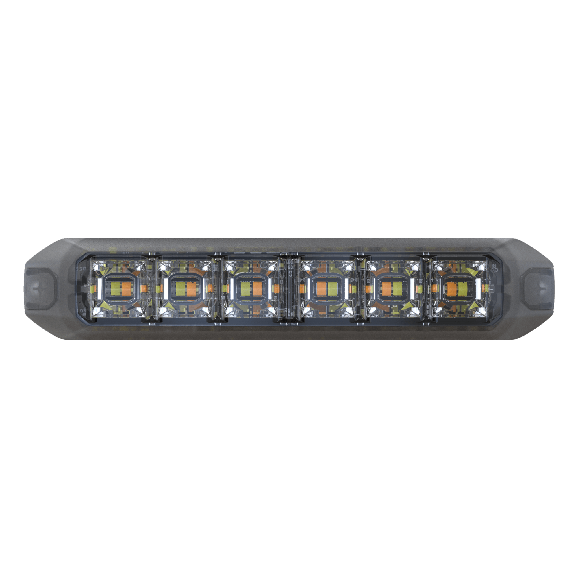 Luz Auxiliar Moldeable / 12 LED Dual Color Rojo-Azul / IP67 / Lente Transparente / SAE / Flexión 120° — SIGNALPRO · SKU SP89RB