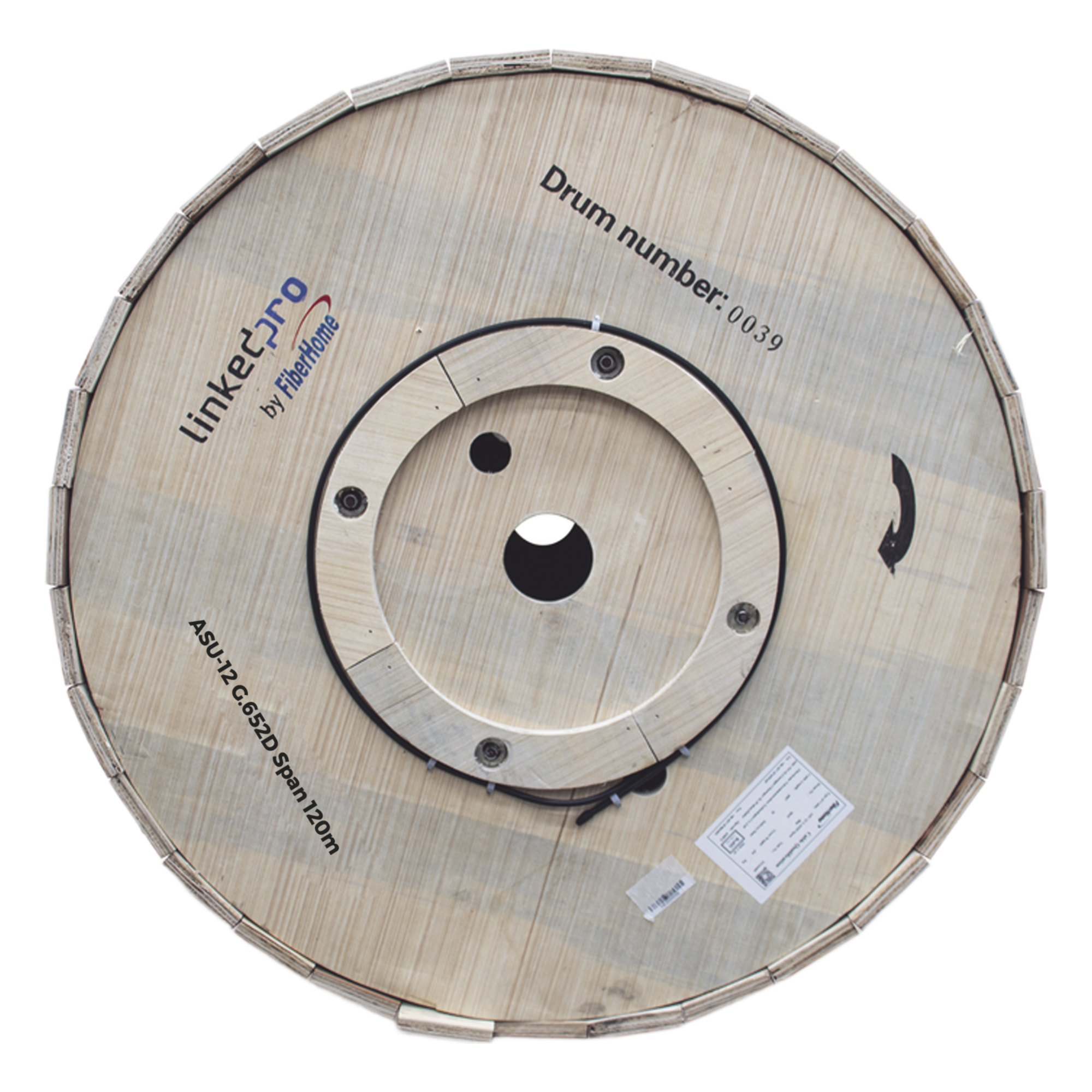 Cable Fibra Óptica Aérea Mini ADSS / 12 Hilos Monomodo G.652D / Span 120 m (393.7 ft) / Loose Tube / Exterior — LINKEDPRO BY FIBERHOME · SKU MINI-ADSS-12C-S120/4KM
