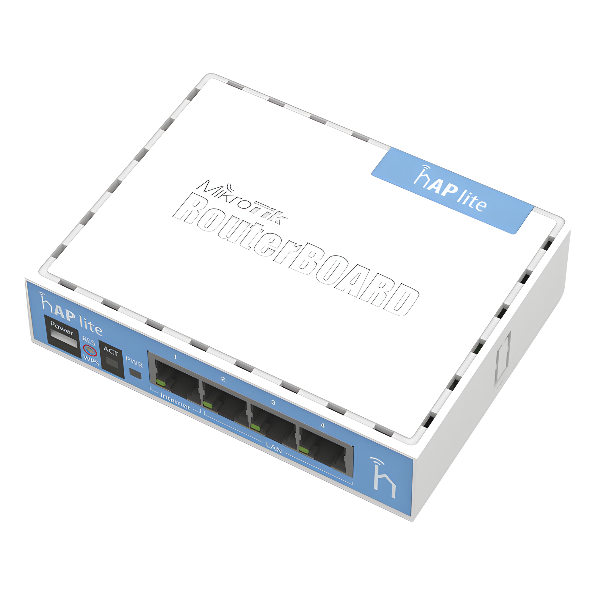 Punto de Acceso / 4 Puertos Fast Ethernet / Wi-Fi 2.4 GHz 802.11b/g/n / CPU 650 MHz / RouterOS L4 — MIKROTIK · SKU RB941-2ND