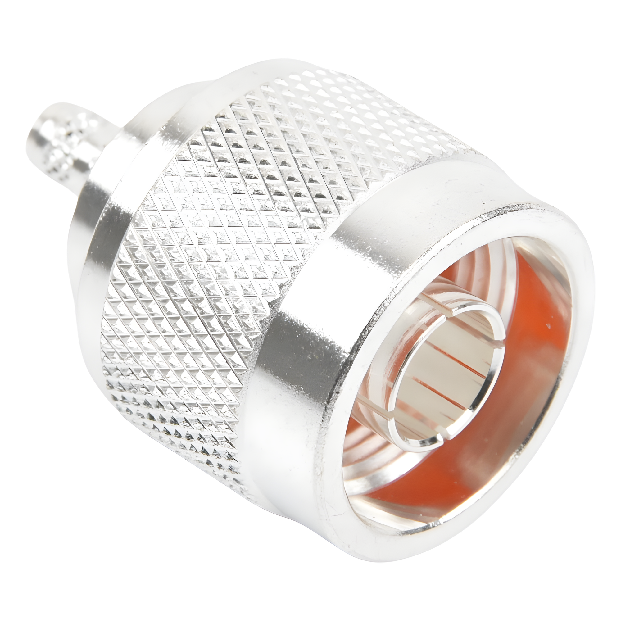 Conector Coaxial N Macho / Anillo Plegable / Cable RG-142/U / Cuerpo Bronce Plateado / Contacto Oro / Aislante Teflón