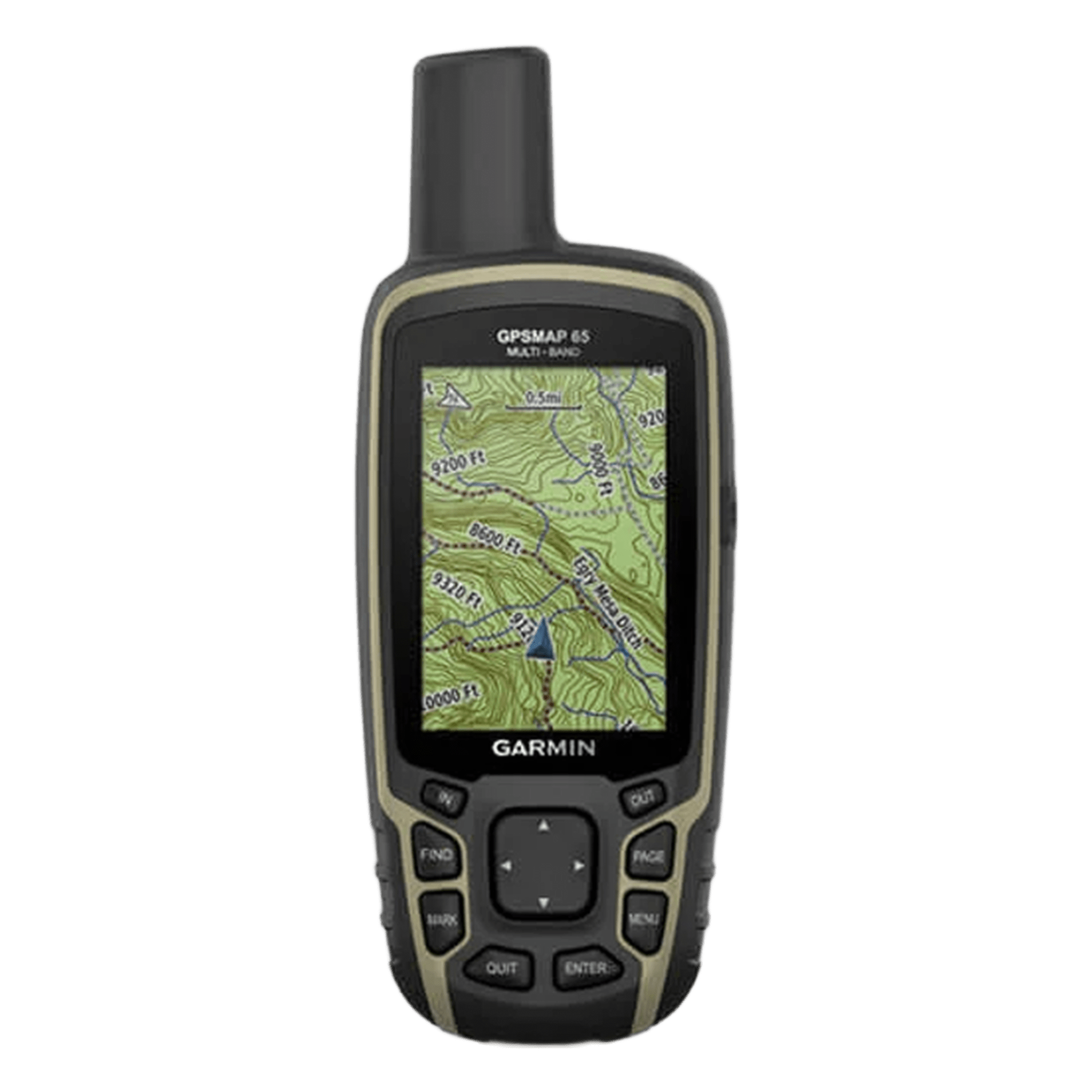 GPS Portátil Multibanda / Pantalla 2.6" a Color / 65,000 Colores / Memoria 16 GB Expandible a 32 GB / Autonomía 16 h / IPX7 / 5,000 Puntos de Interés — GARMIN · SKU 10-02451-00