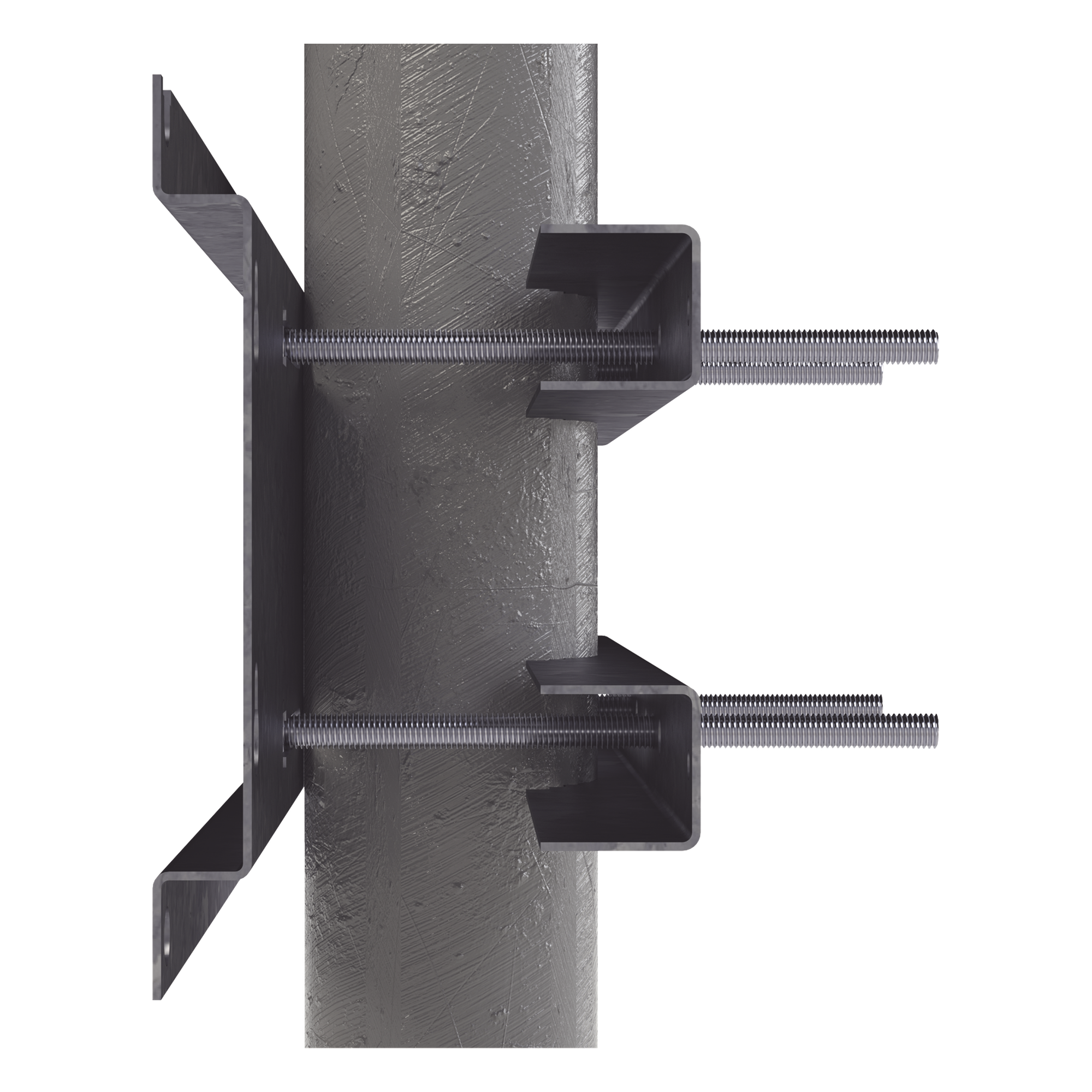 Herraje de Fijación / Montaje en Pared, Poste o Torre / Tornillos 250 mm / Compatible con Gabinete 9U