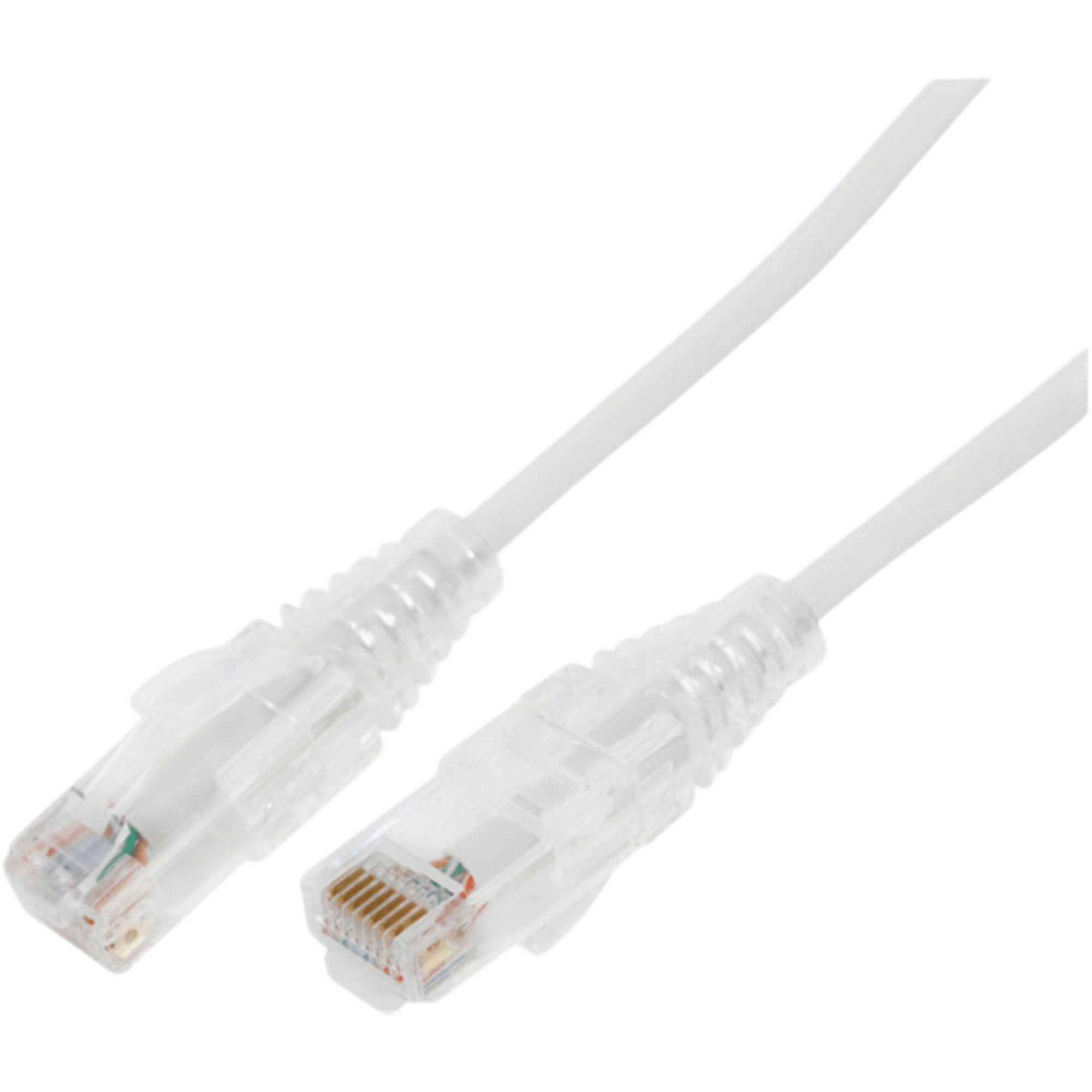 Cable de Parcheo Slim UTP Cat6A - 2 Metros (6.56 Pies) Blanco, Diámetro Reducido (28 AWG)