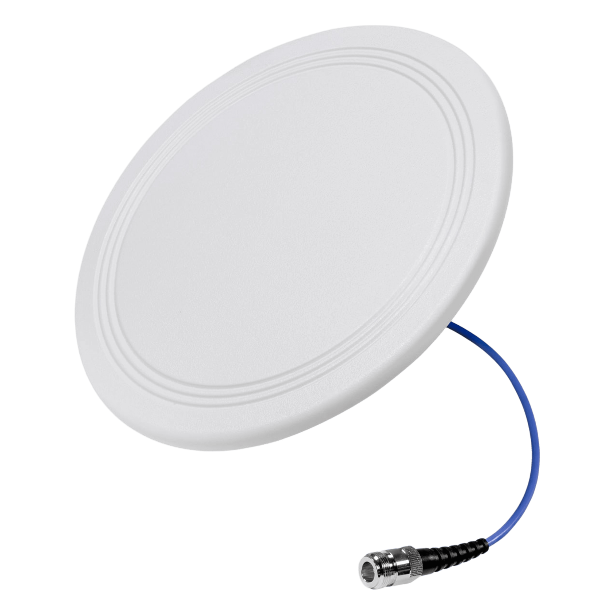 Antena Omnidireccional de Techo Interior / Multibanda 600-6000 MHz / 5 Bandas Celulares y WiFi / Ultra Bajo Perfil 8 mm / Ganancia 4-7 dBi / Cable Plenum 30 cm (11.8 in) / Conector N-Hembra — WILSONPRO / WEBOOST · SKU 3100-05
