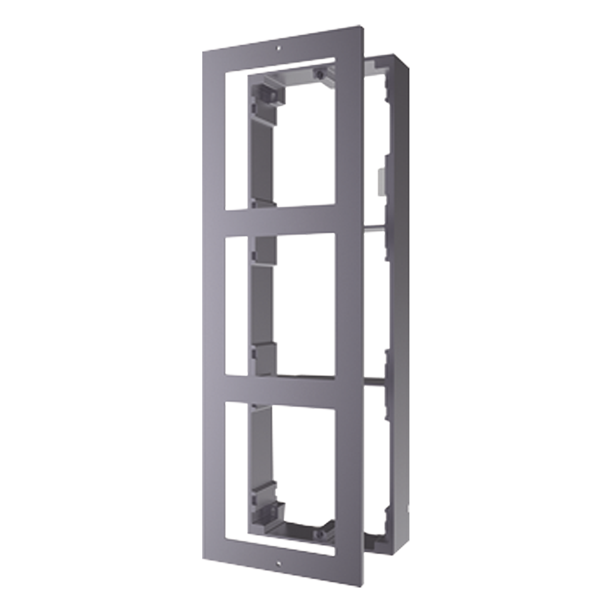 Base de Montaje para Videoportero IP / 3 Módulos / Superficie / Aluminio Anticorrosión / -40°C a +60°C (-40°F a 140°F) — HIKVISION · SKU DS-KD-ACW3
