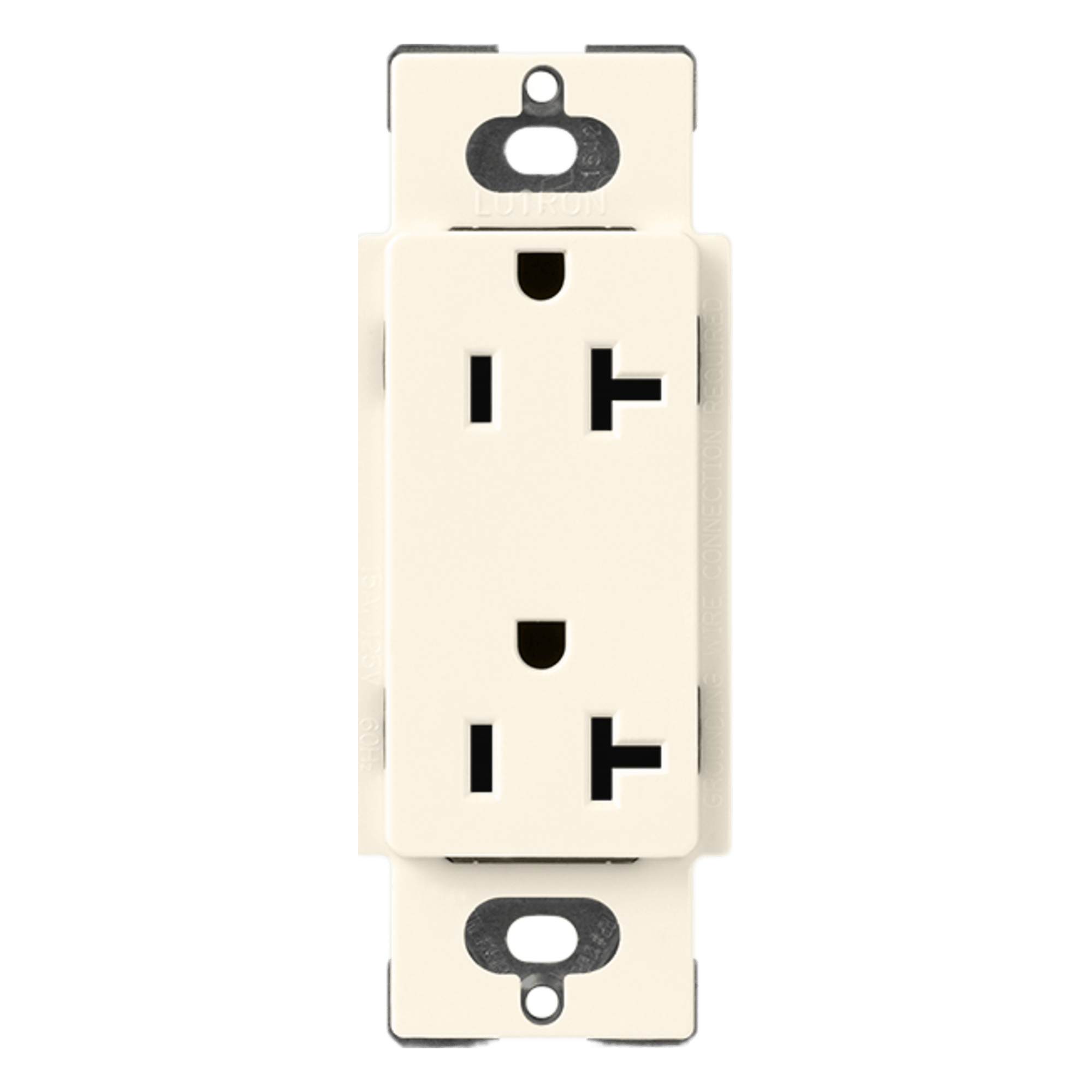 Contacto Dúplex de Pared / 20 A / 125 V / Terminales Laterales o Push-In / Acabado Satin Colors / Sin Tamper-Resistant — LUTRON ELECTRONICS · SKU SCR20BI