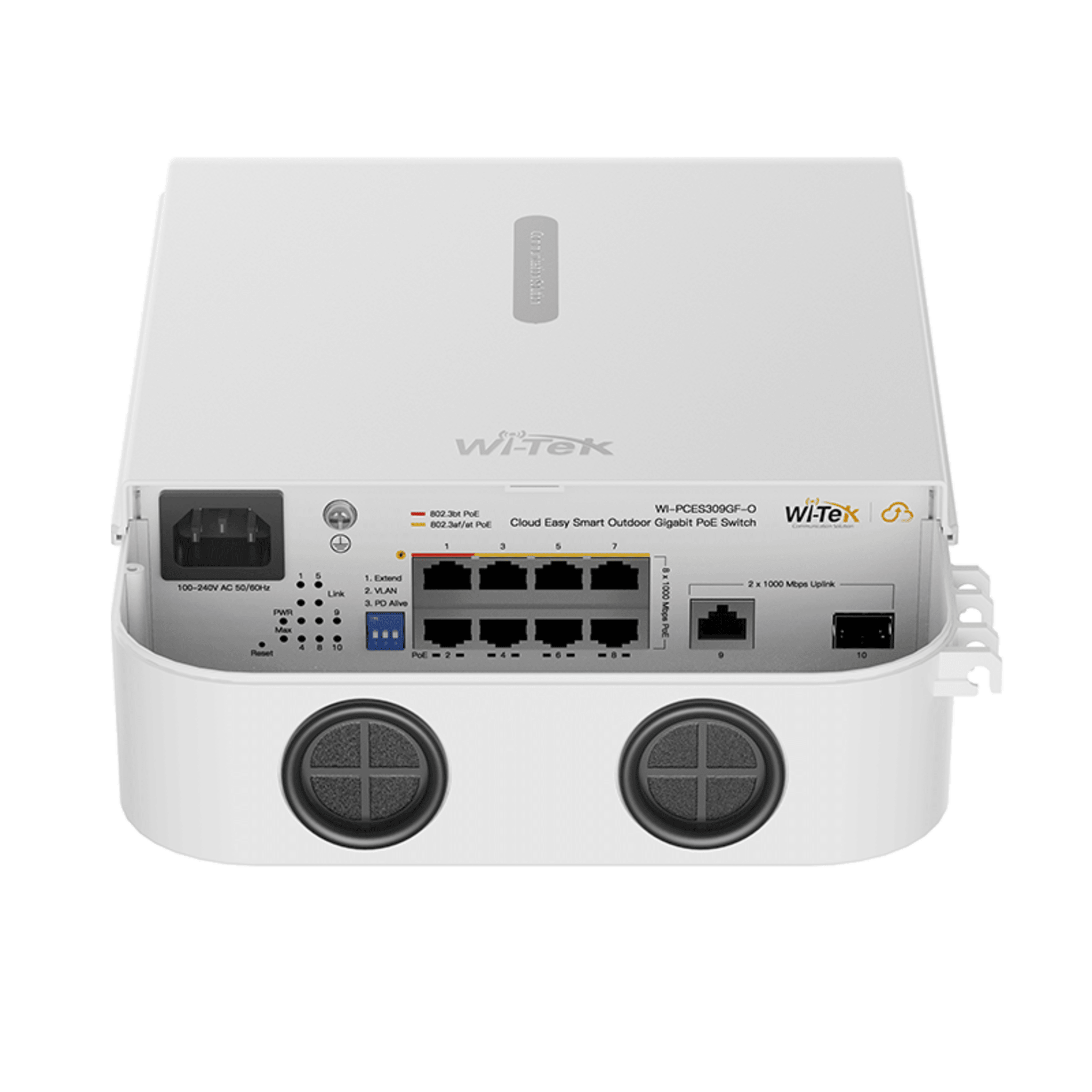 Switch PoE / Administración en la nube / Con 8 puertos 10/100/1000 Mbps PoE af/at/bt  / 1 Puerto Ethernet Uplink 10/100/1000 MBPS/1 Puerto SFP Uplink 10/100/1000 MBPS  / Presupuesto 110 W / PoE hasta 250 metros / Soporta protocolo ONVIF