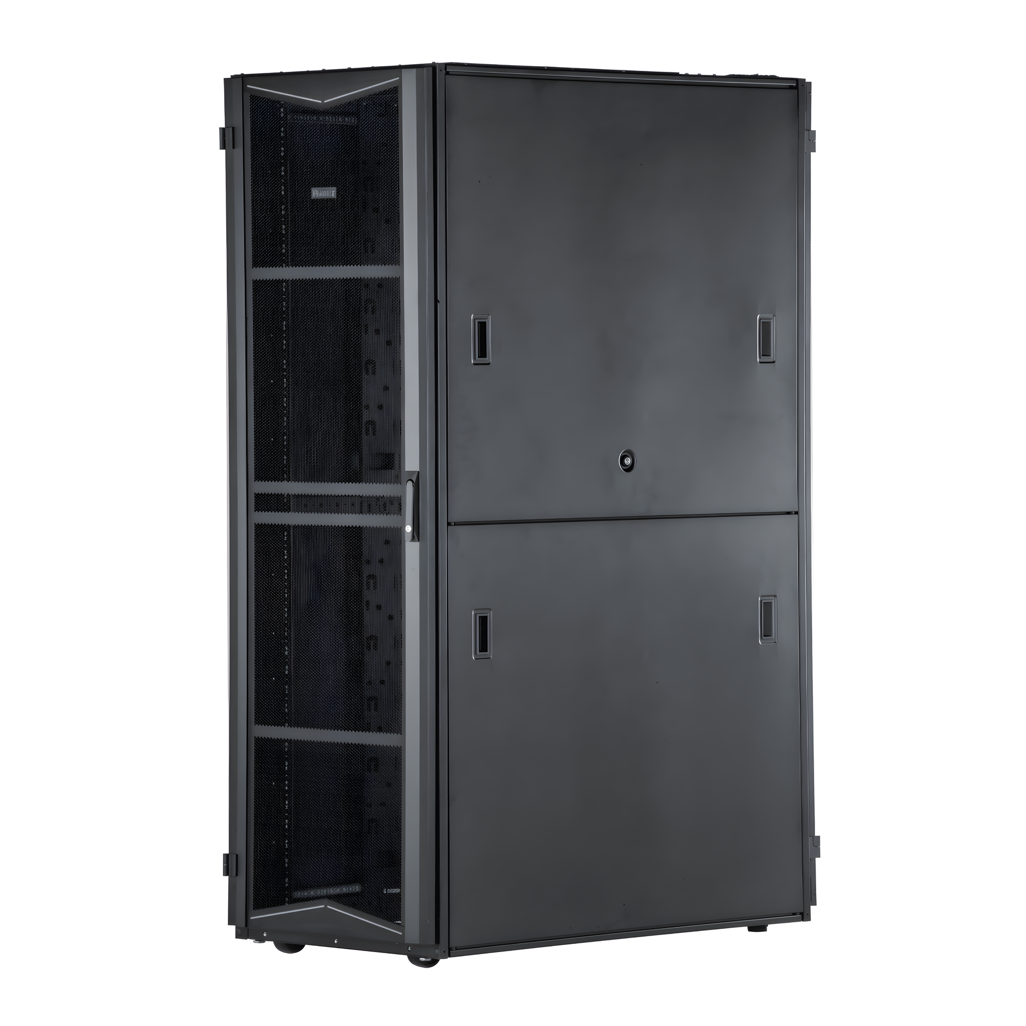 Gabinete FlexFusion para Centros de Datos, 45 UR, 800 mm de Ancho, 1070 mm de Profundidad, Fabricado en Acero, Color Negro