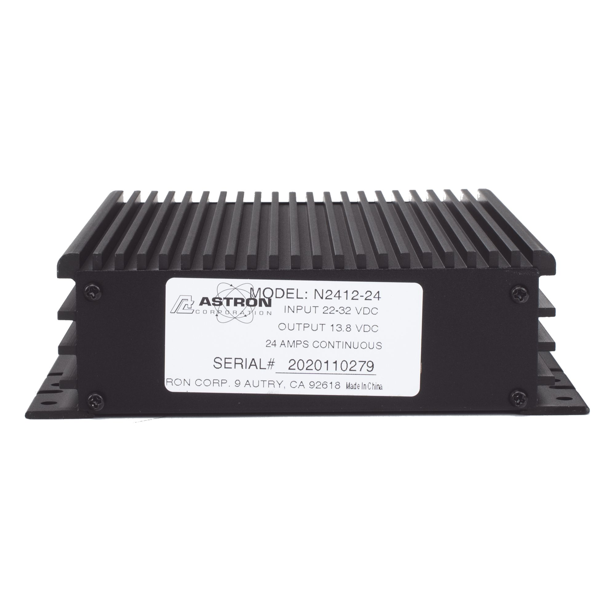 Convertidor DC-DC / Entrada 22-32 VDC / Salida 13.8 VDC 20 A / 5 x 16 x 18 cm (1.97 x 6.3 x 7.09 in)