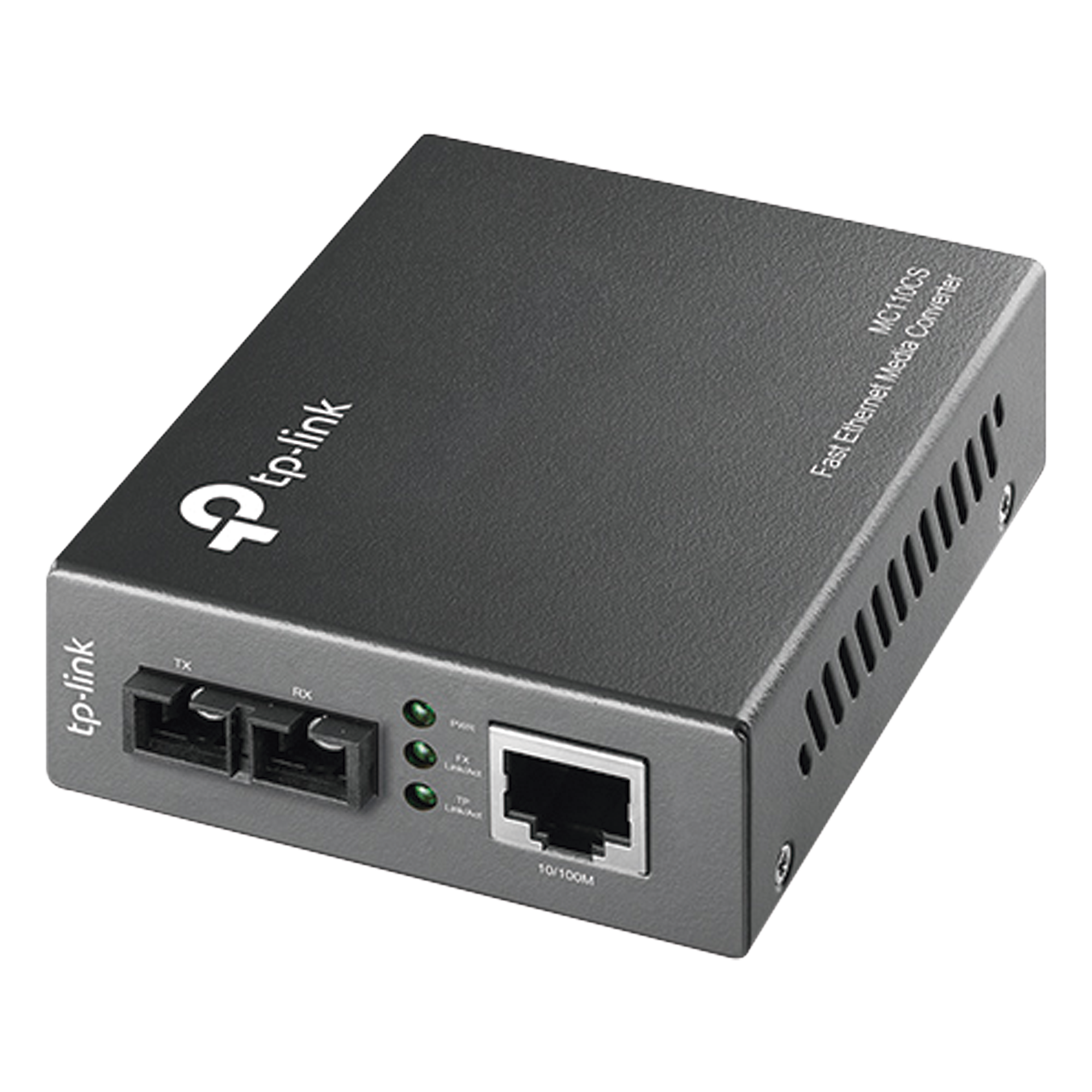 Convertidor de Medios / Fibra Óptica Monomodo / 1 Puerto RJ45 10/100 Mbps / Puerto SC 100 Mbps / Alcance 20 km (65,616.8 ft) / Plug and Play — TP-LINK · SKU MC110CS