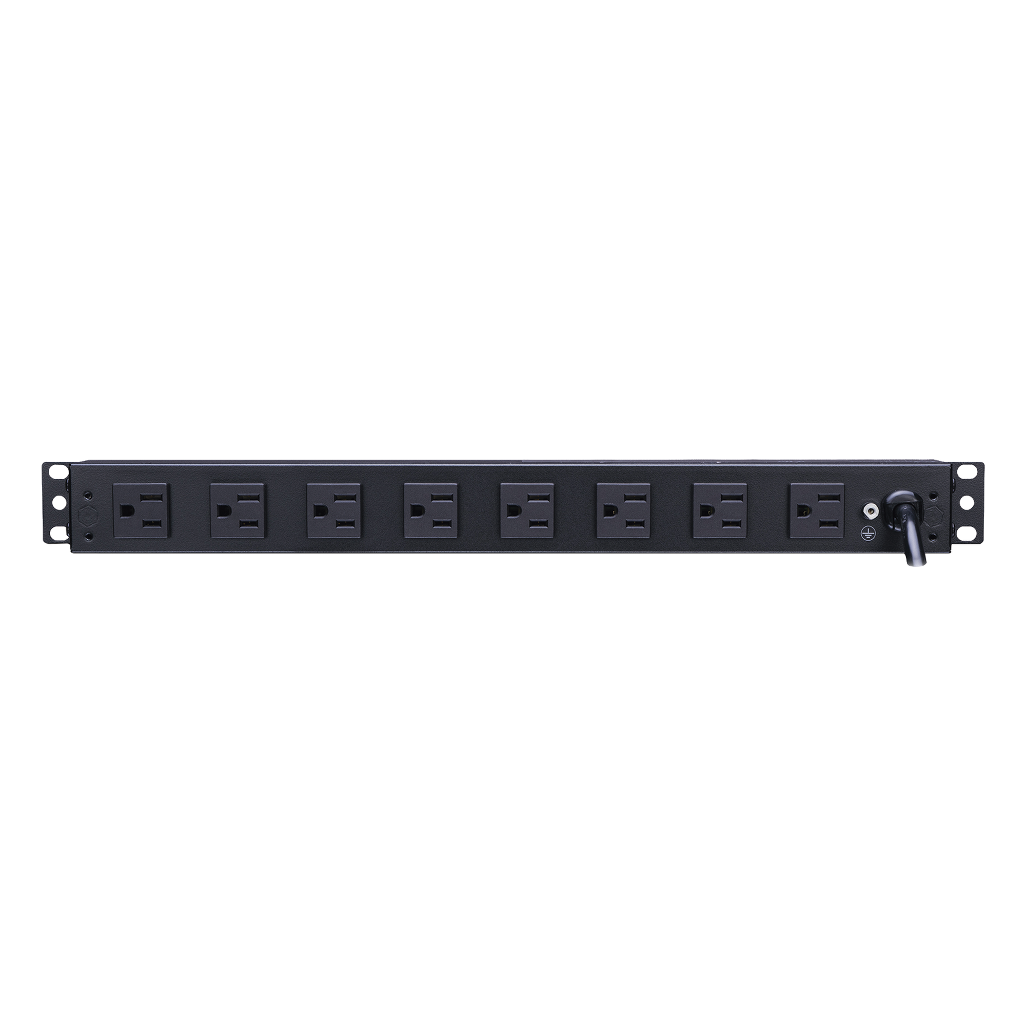 PDU Básico Rack / 8 Salidas NEMA 5-15R Traseras / 15 Amp / 120 Vca / 1UR / Cable 4.5 m (14.8 ft) — CYBERPOWER · SKU PDU15B8R