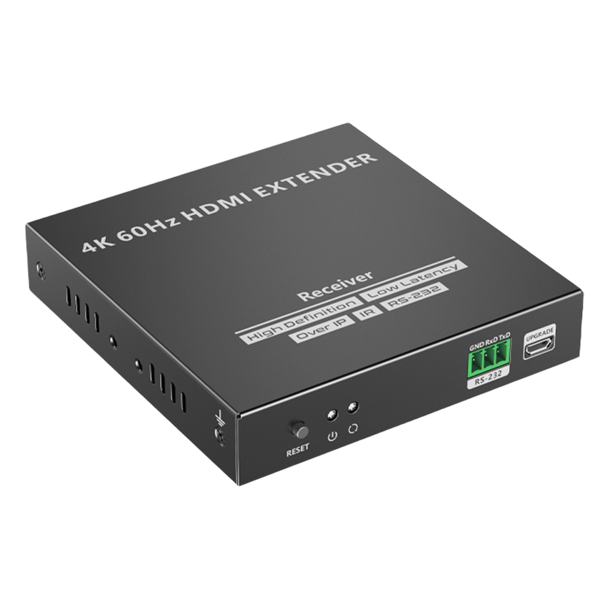 Receptor HDMI IP / 4K UHD @60Hz / 18 Gbps / Cat 6/6a/7 hasta 120 m (393.7 ft) / HDCP 2.2 / IR 20-60 kHz — EPCOM TITANIUM · SKU TT582-RX