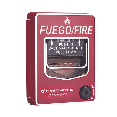 Estación Manual de Incendio / Direccionable / Doble Acción / Texto en Español / Montaje Superficial o Empotrado — FIRE-LITE · SKU BG12-LX-SP