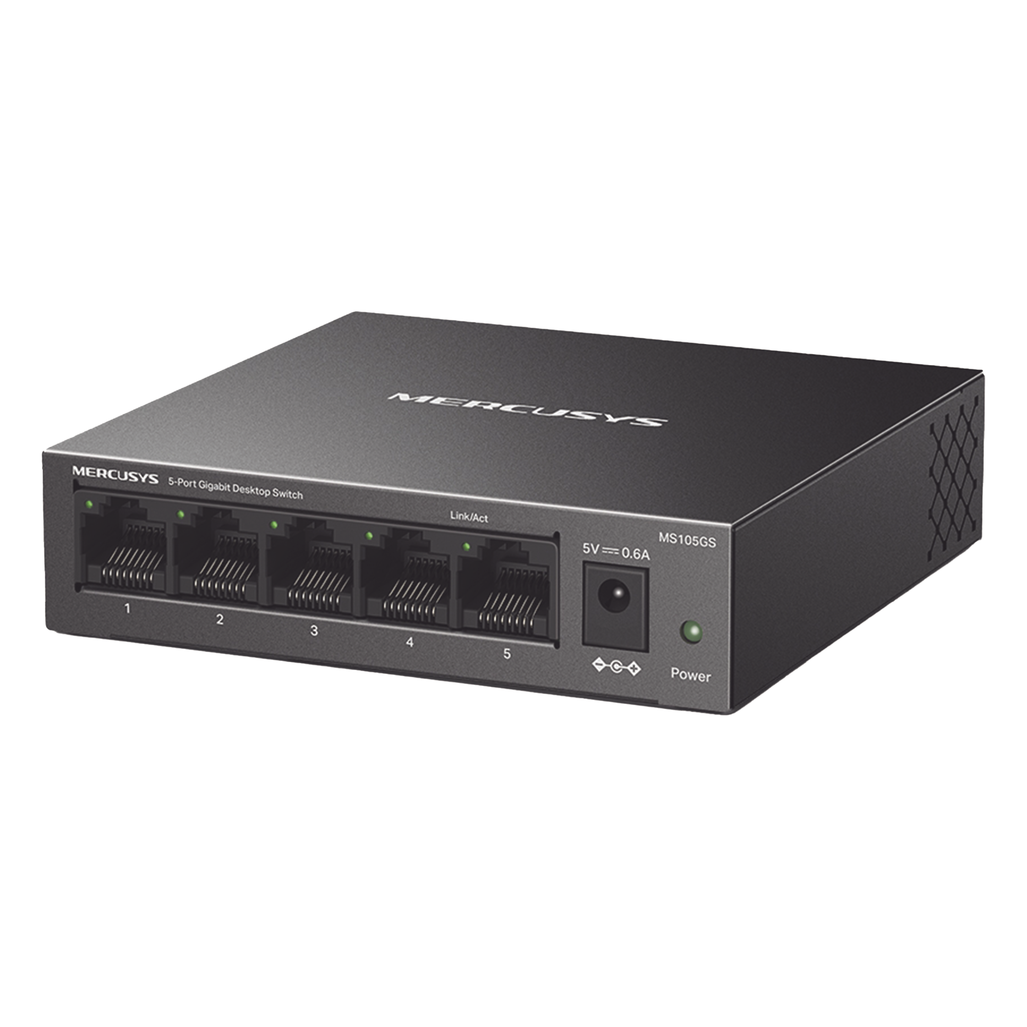 Switch No Administrable / 8 Puertos Gigabit / 16 Gbps / Carcasa Metálica / Sin Ventilador / Plug and Play — Mercusys · SKU MS105GS