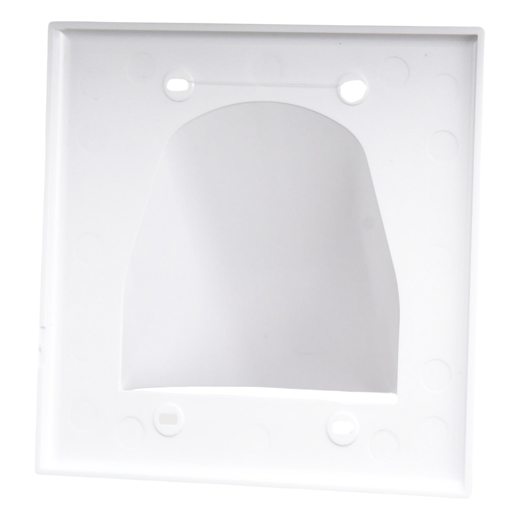 Placa de Pared Pasa Muro / 112.7 x 110.7 mm / ABS Resistente a Intemperie / UL 94V-0 / 25mm Máx. Diámetro
