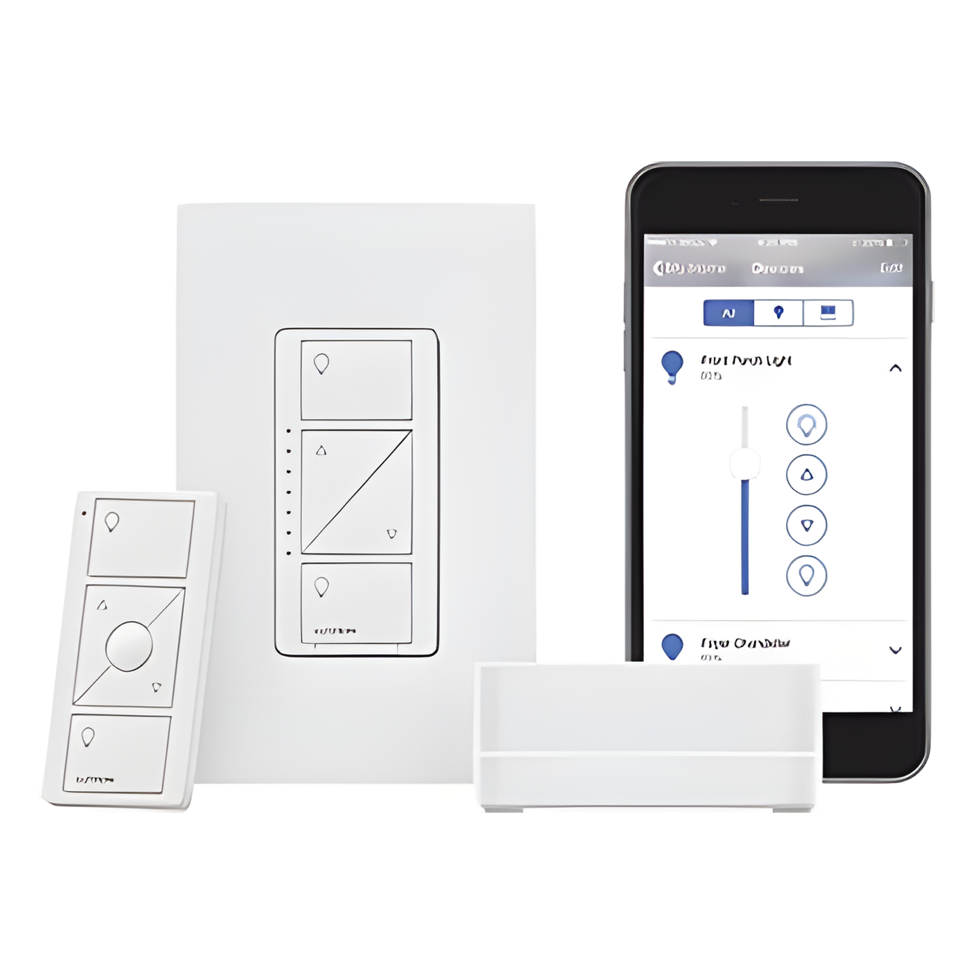 Kit de Iluminación Inteligente / Hub Pro / Atenuador 150 W LED / Control Remoto Pico / Sin Neutro / HomeKit, Alexa, Google Assistant — LUTRON CASETA WIRELESS · SKU PBDGPROPKG1W