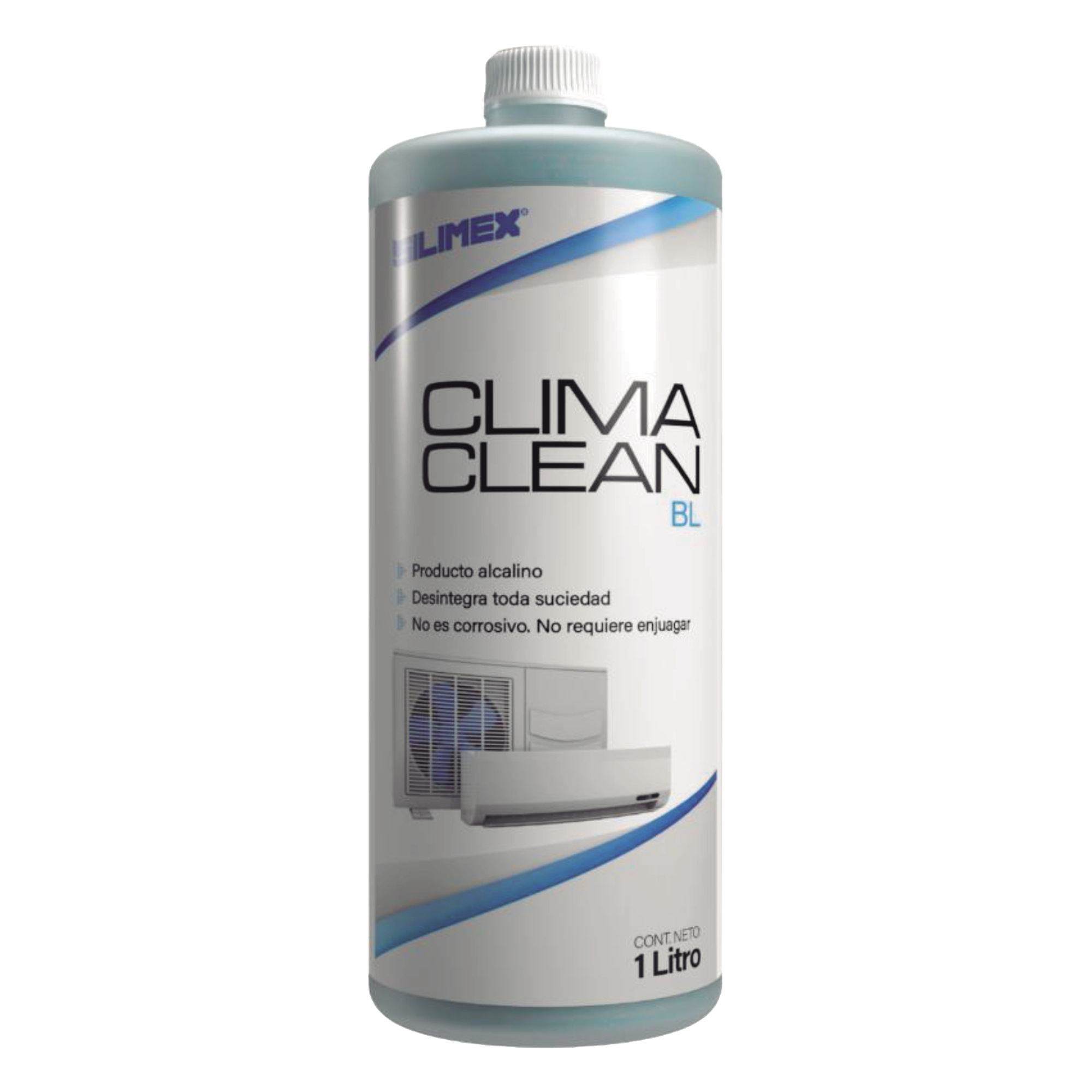 Limpiador Ácido para Serpentines / Fórmula Líquida / 1 Litro / No Inflamable / Soluble en Agua — SILIMEX · SKU CLIMA-CLEAN-BL