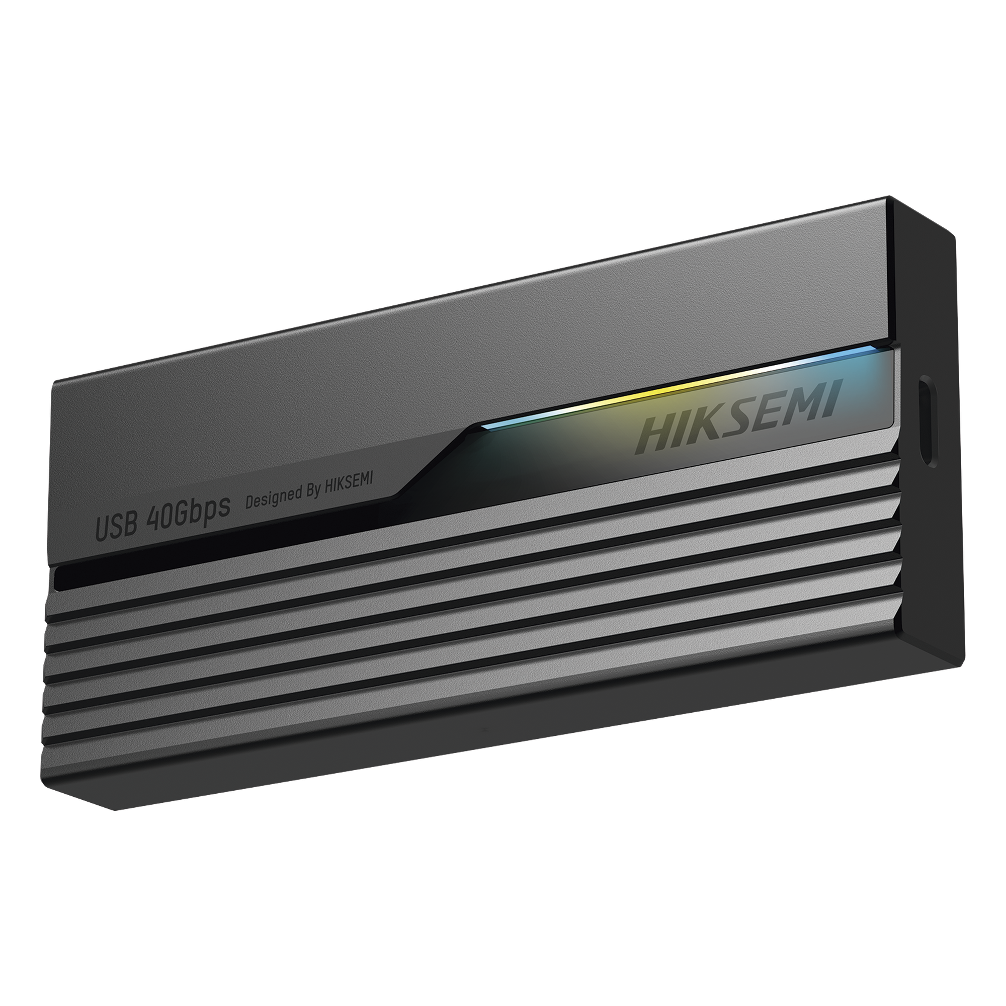Carcasa SSD M.2 NVMe / USB4.0 Type-C 40 Gbps / ASUS Aura RGB / Chip ASM2464 / Aluminio / 4 TB — HIKSEMI by HIKVISION · SKU HS-HUB-MDS4