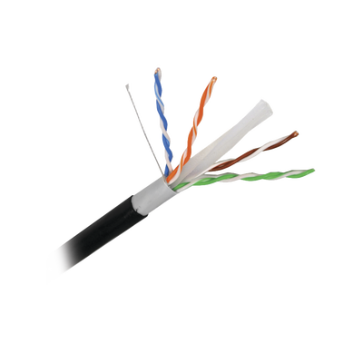 Cable Cat6+ Calibre 23, UTP, Intemperie con Gel Doble Chaqueta, ETL, UL, Color Negro de 305 Metros (1000 Pies), para Climas Extremos
