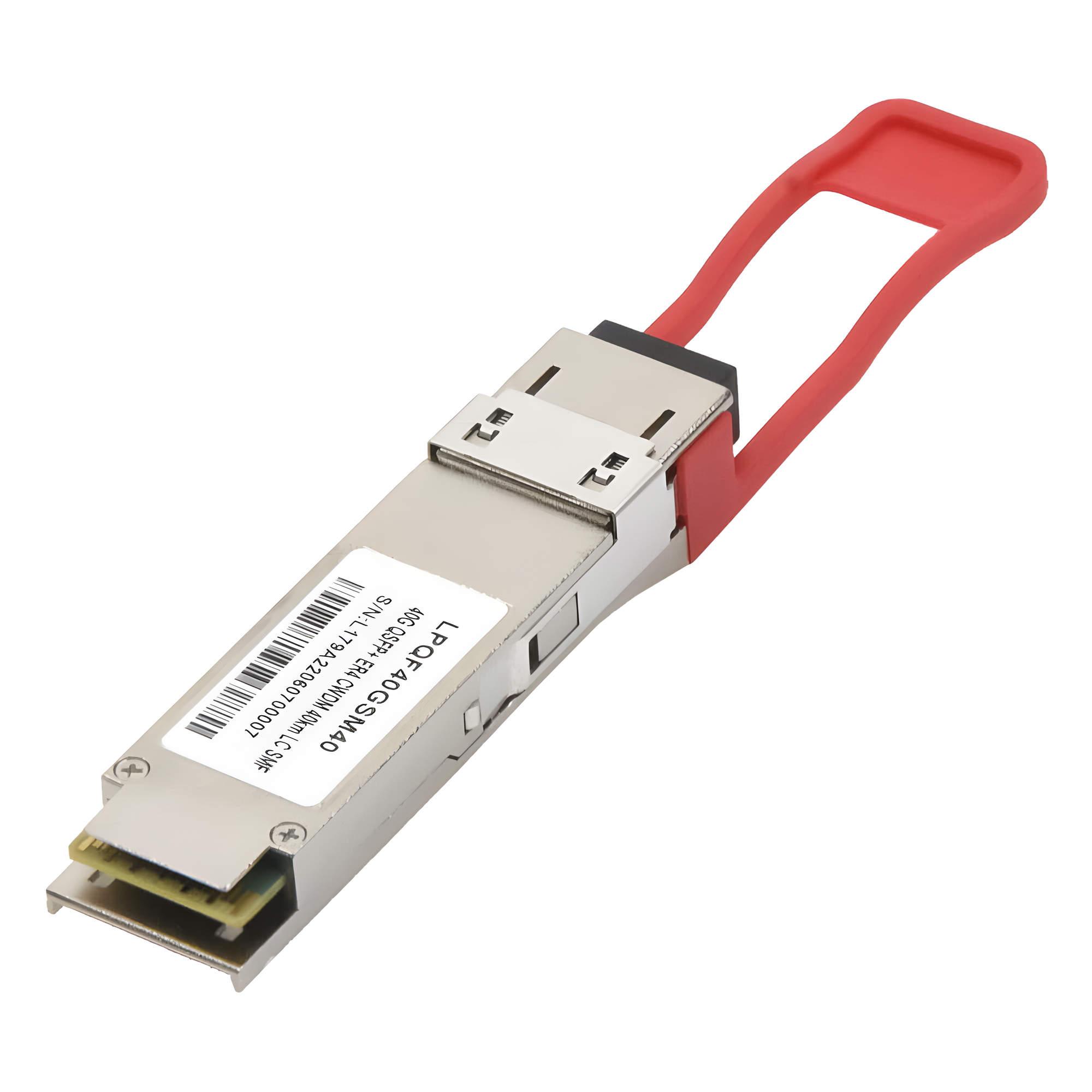 Transceptor Óptico QSFP+ / 40 Gbps / Monomodo 1310 nm / Alcance 40 km / LC/UPC Dúplex / DDM